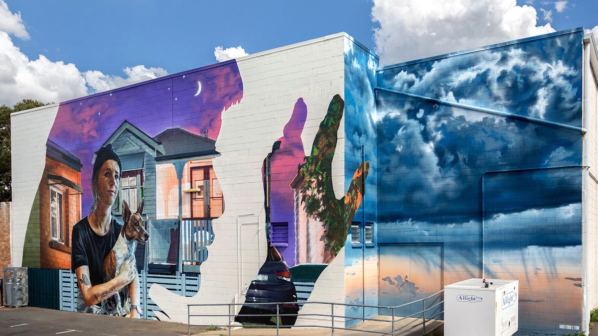 Evening Rain Mural by Gus Eagleton