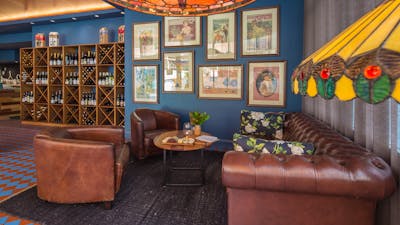 The Canberra Wine House interior with couches