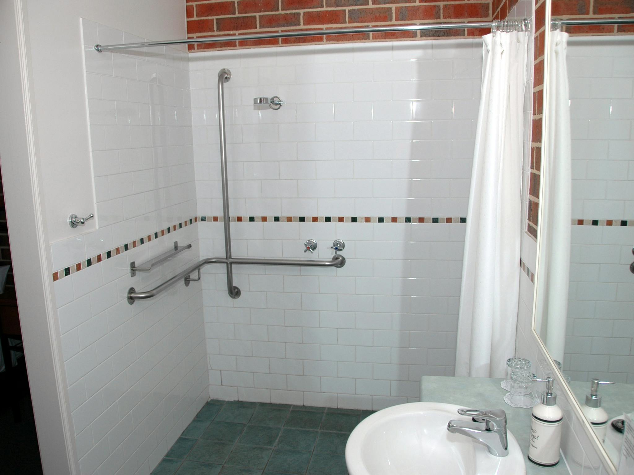 Bathroom with Shower Rails