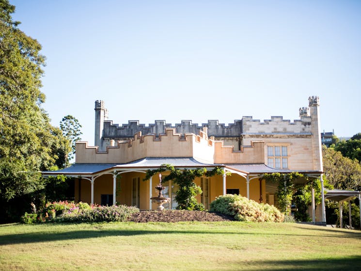 Looking across the lawn to Vaucluse House
