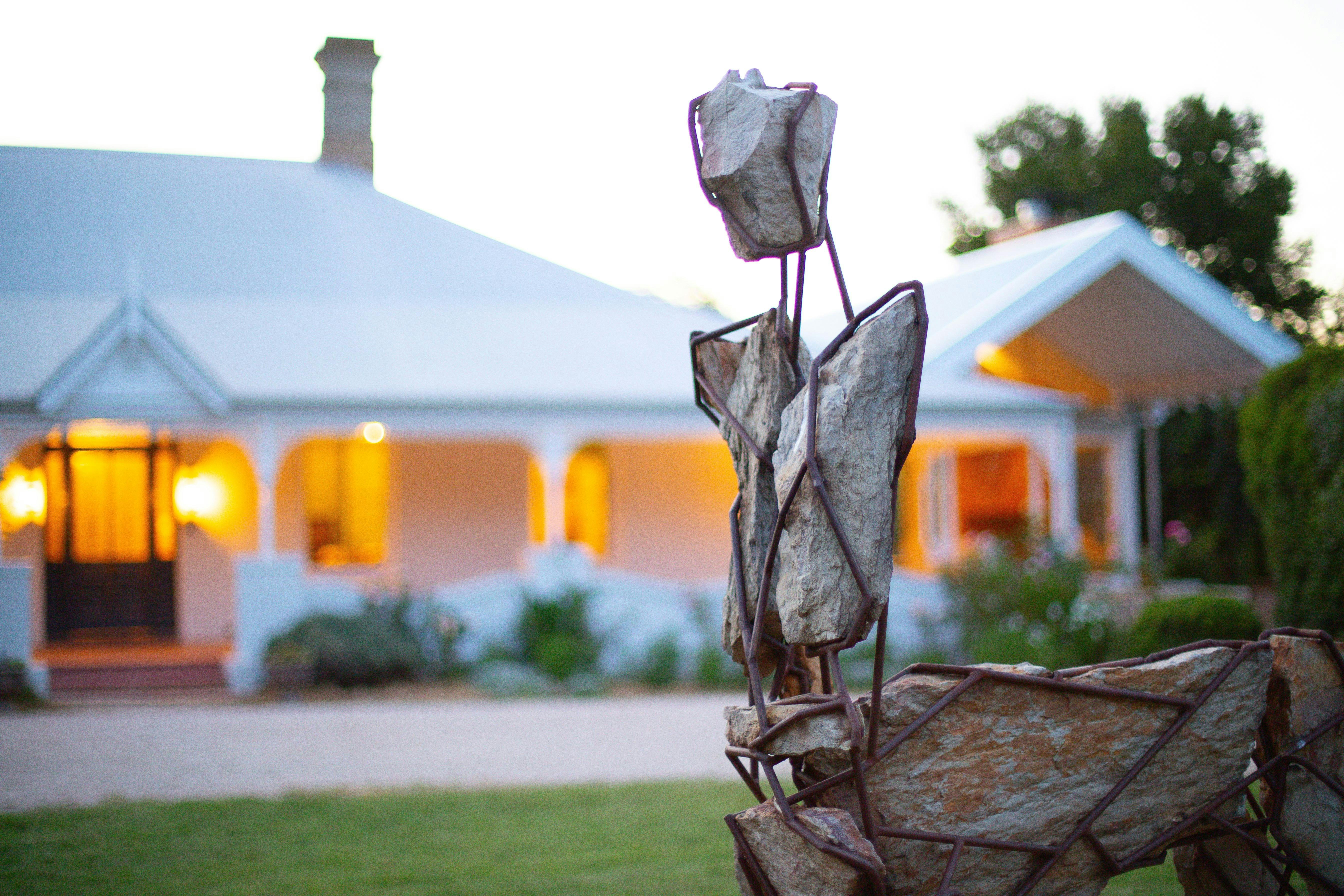 Circular drive with Centaur sculpture