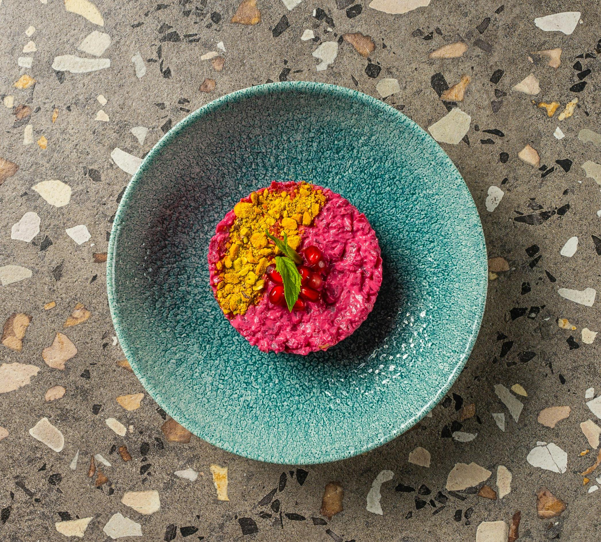 Beetroot dip on the menu at Azima Lebanese restaurant Canberra city