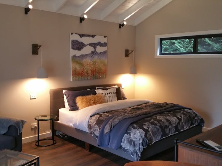 the bed