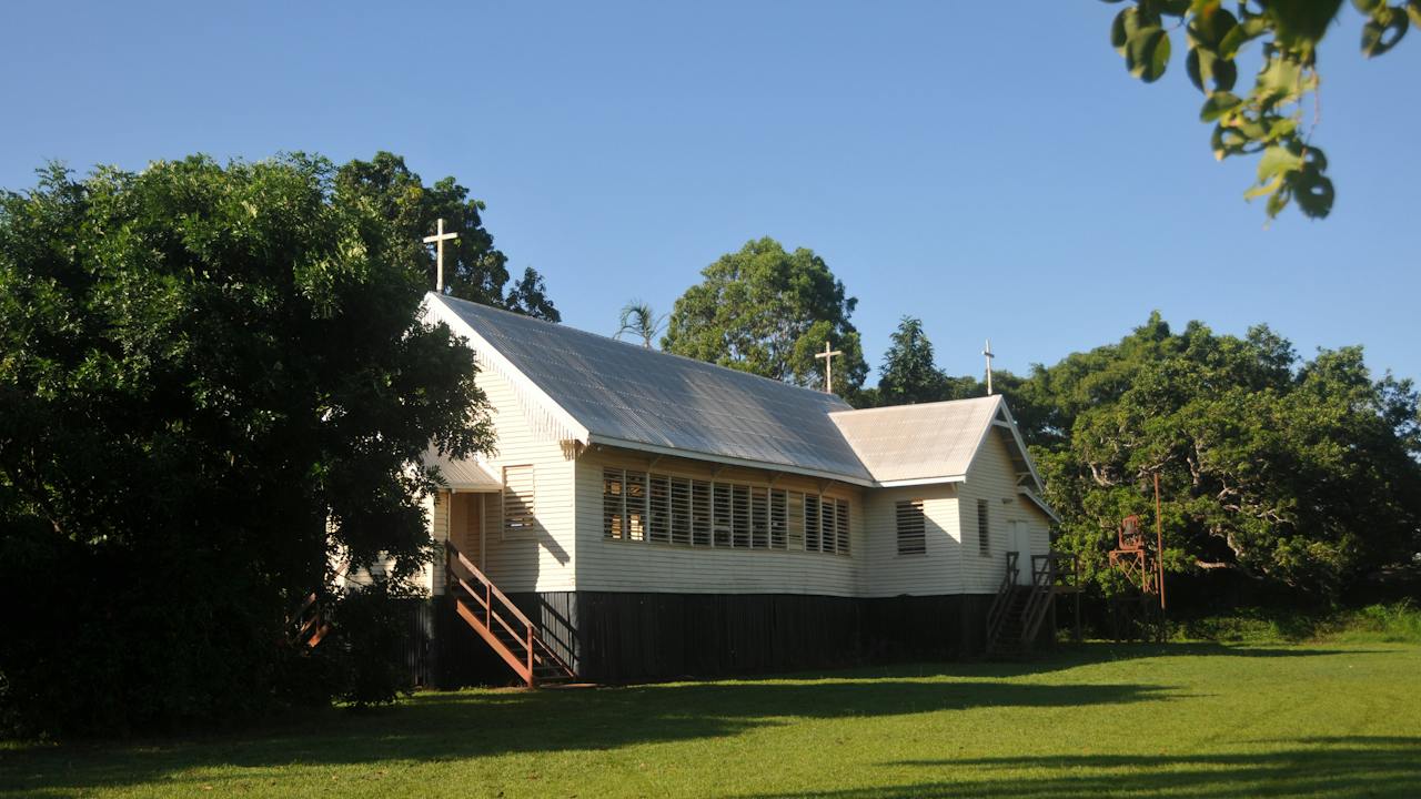 St Therese’s Catholic Church at Wurrumiyanga – Altar and decorated Chancel Detail