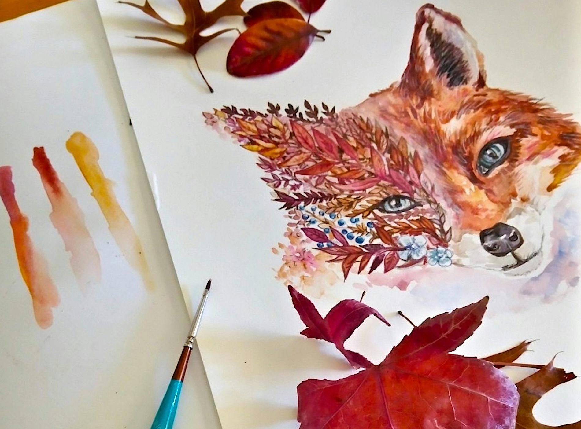 Scribble Cat Studios Watercolour Painting Class