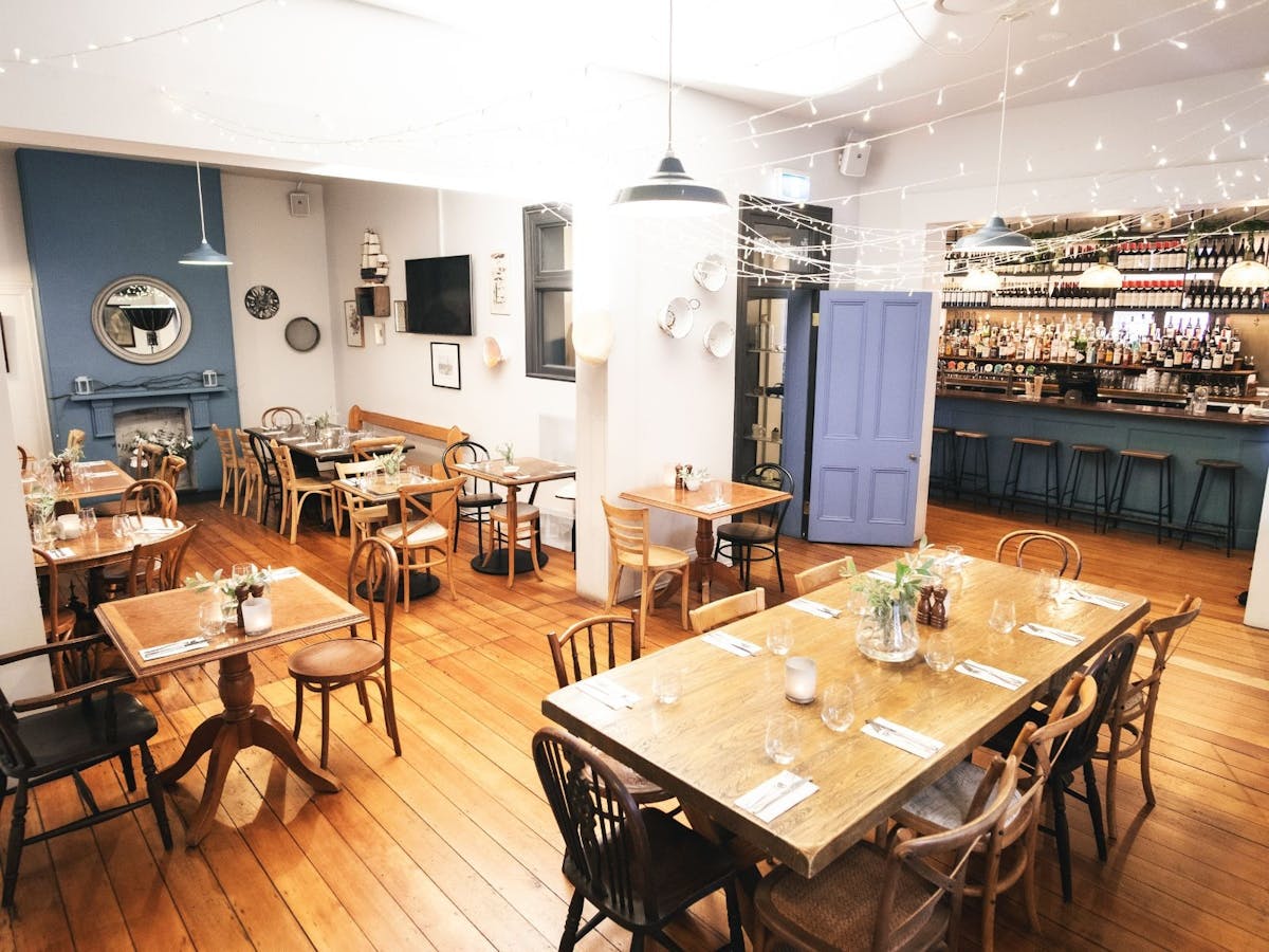 The upstairs dining room at the Rose & Crown pub