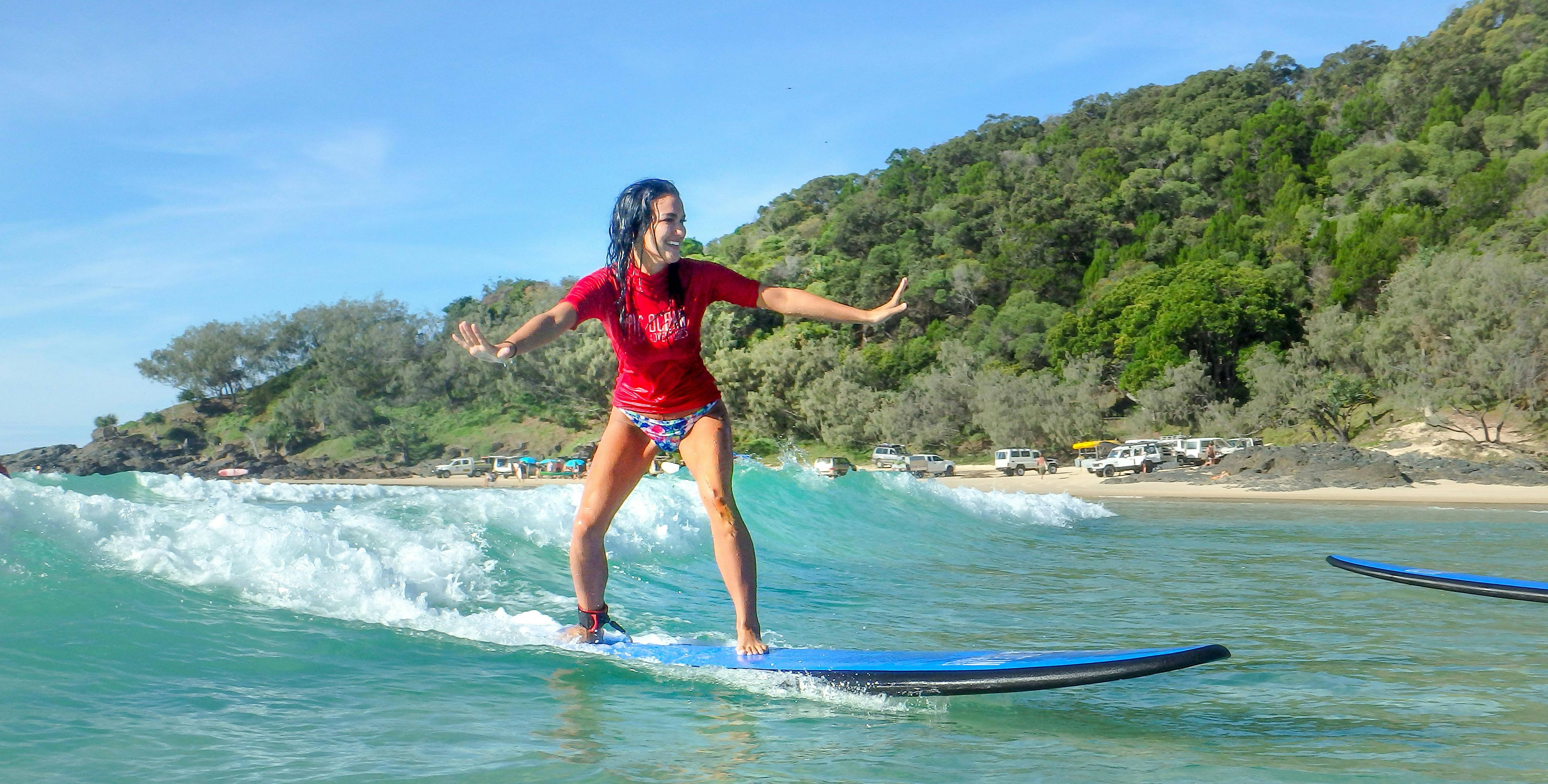 Epic Surf Lesson Noosa - Australia’s Longest Wave 4X4 Day Trip