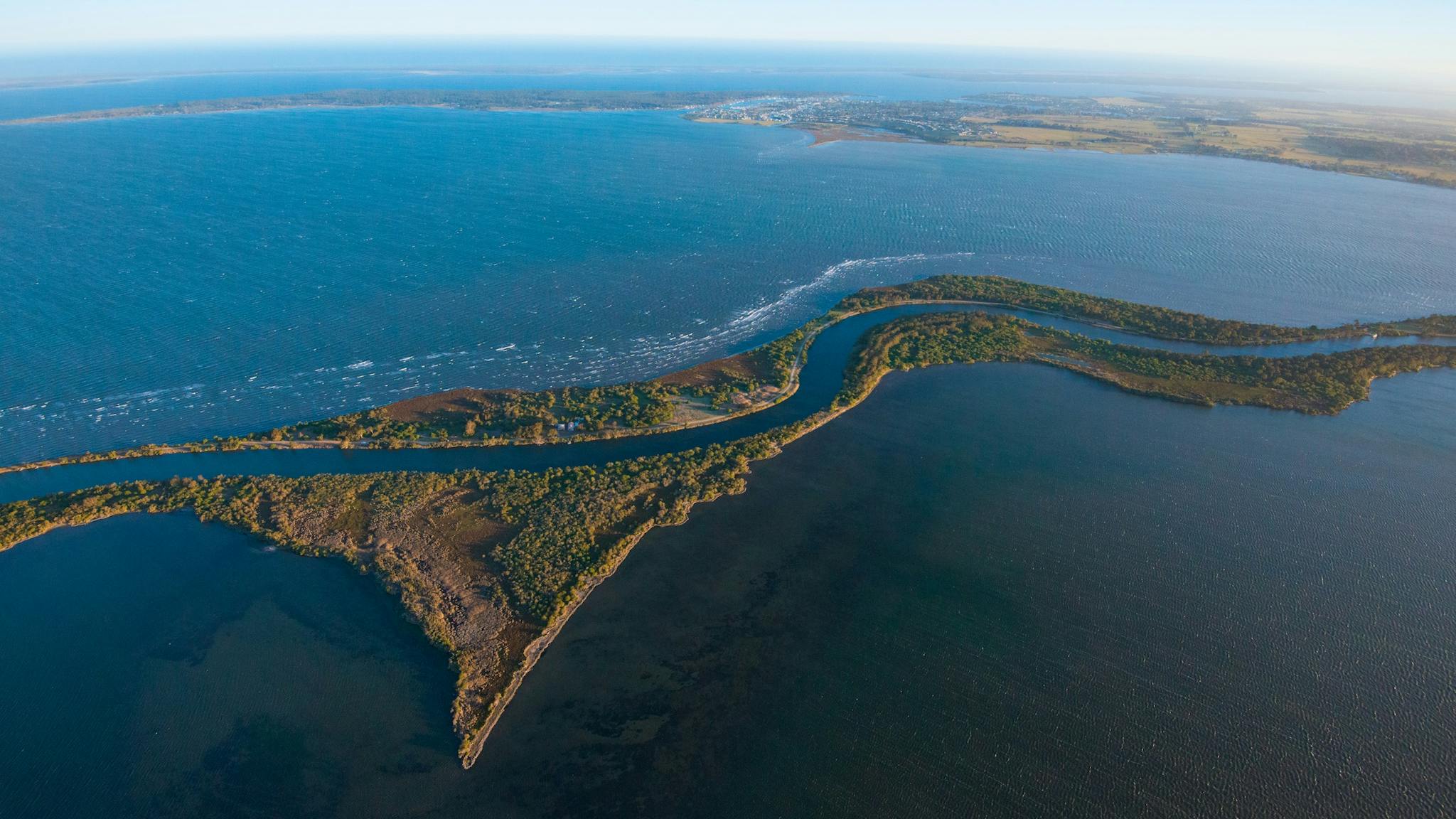 The Silt Jetties viewed from Jones Bay