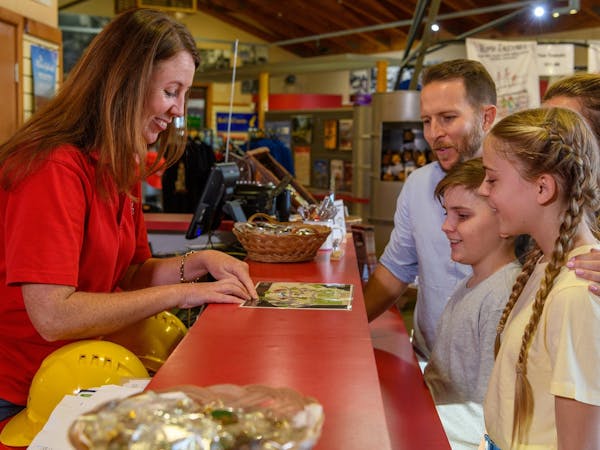 Meeting visitors at the Roma Visitor Centre
