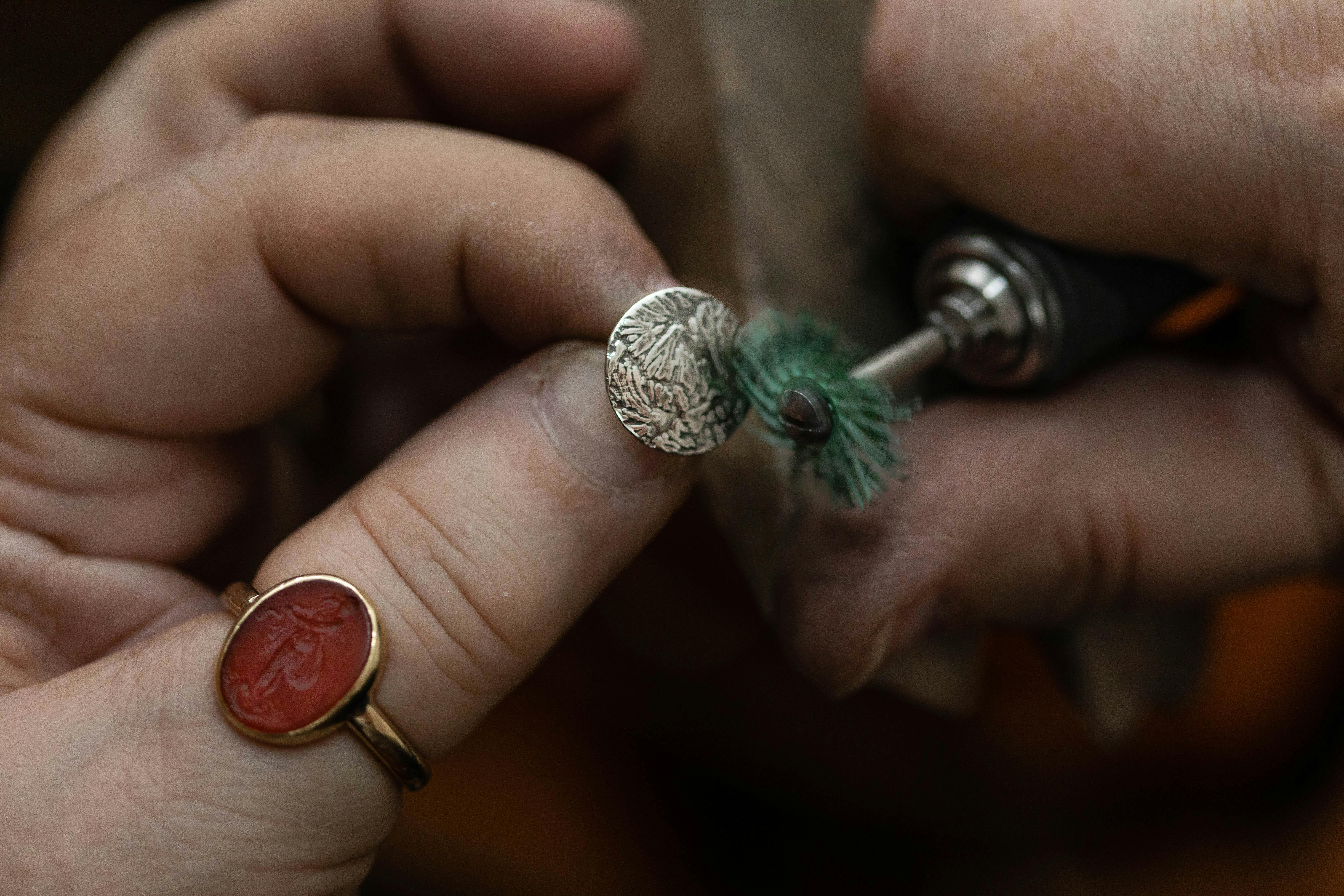 Polishing Sterling Silver Botanical Studs