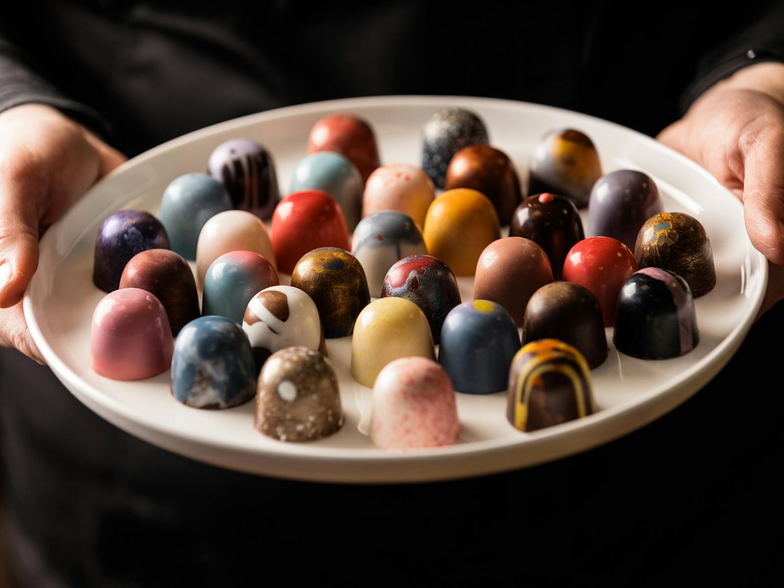 Choose from a large array of flavoursome praline chocolates at their Hobart store