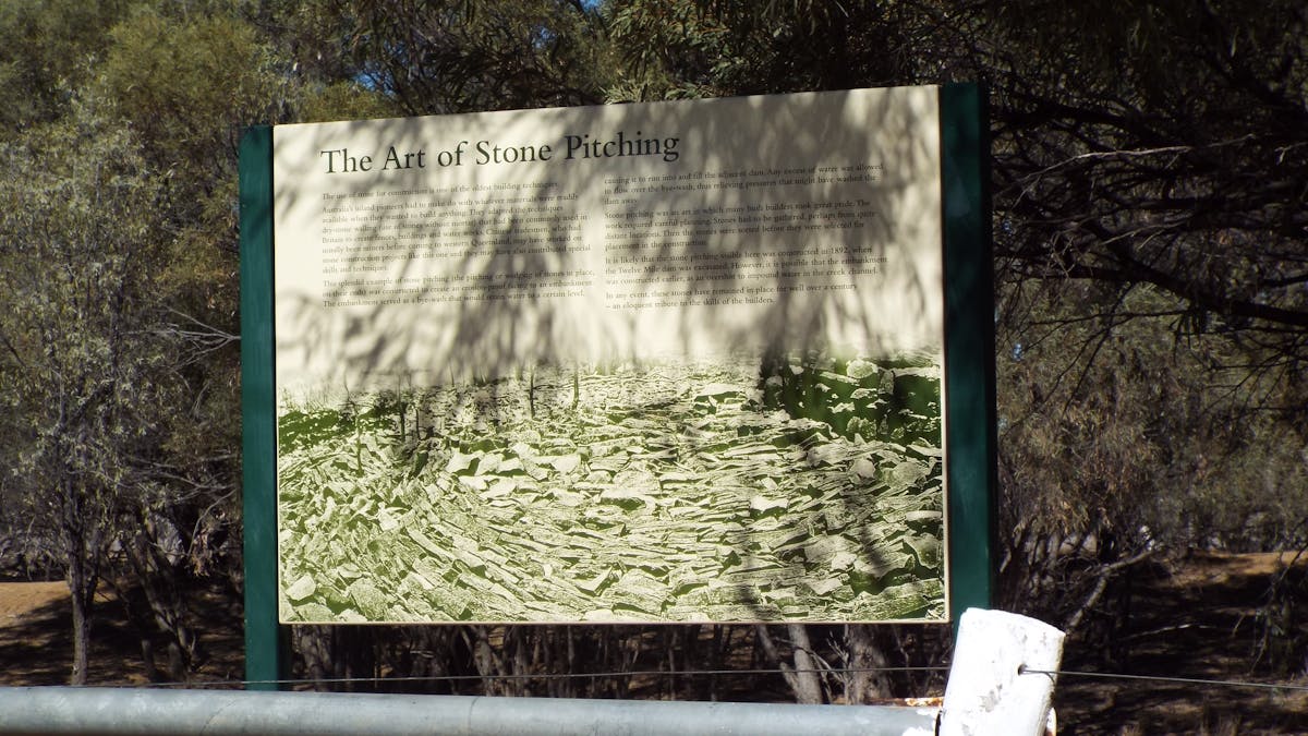 Stone Pitching Sign