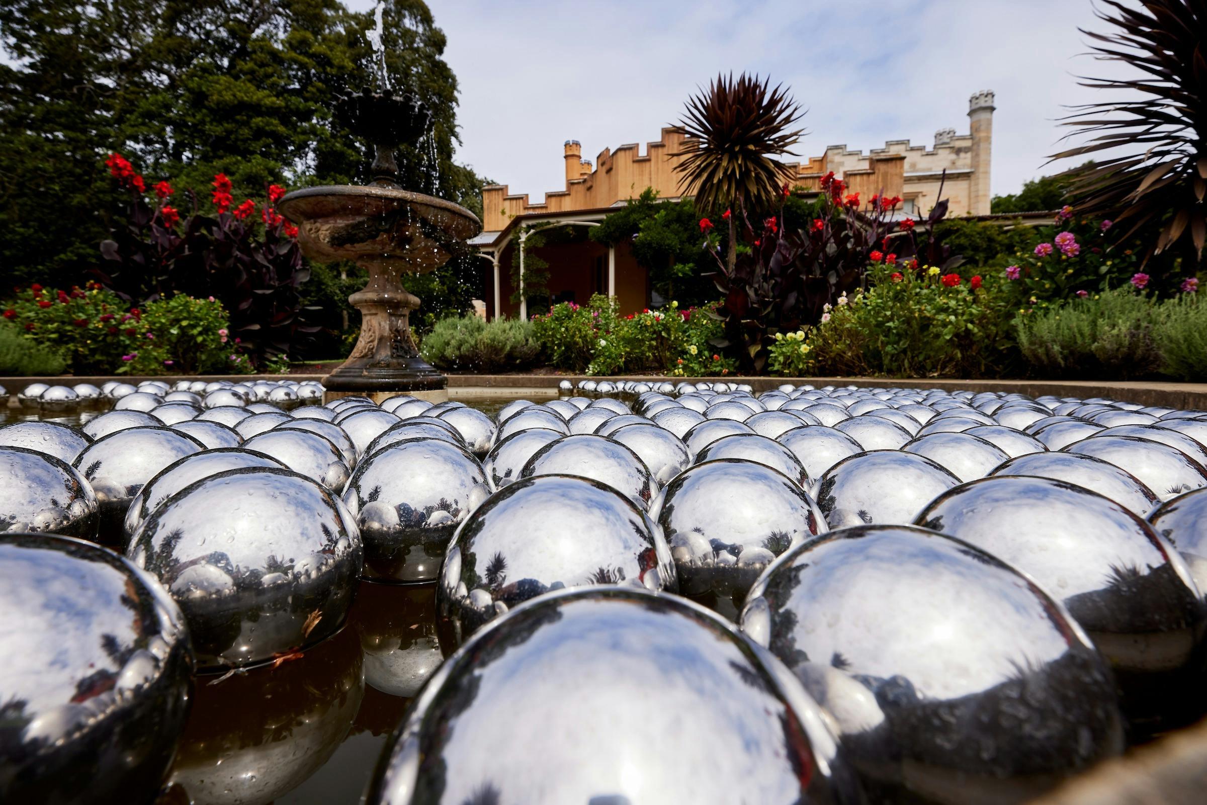 Narcissus Garden by Yayoi Kusama at Vaucluse House Sydney, Australia