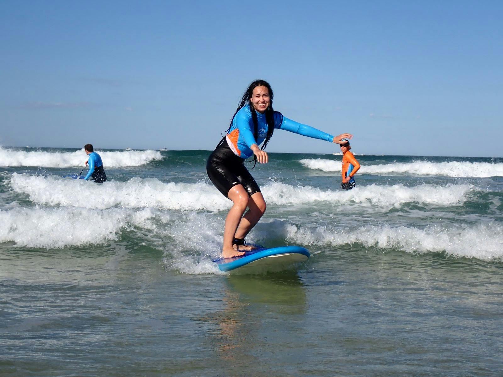 Surfer riding wave, Get Wet Surf School Gold Coast