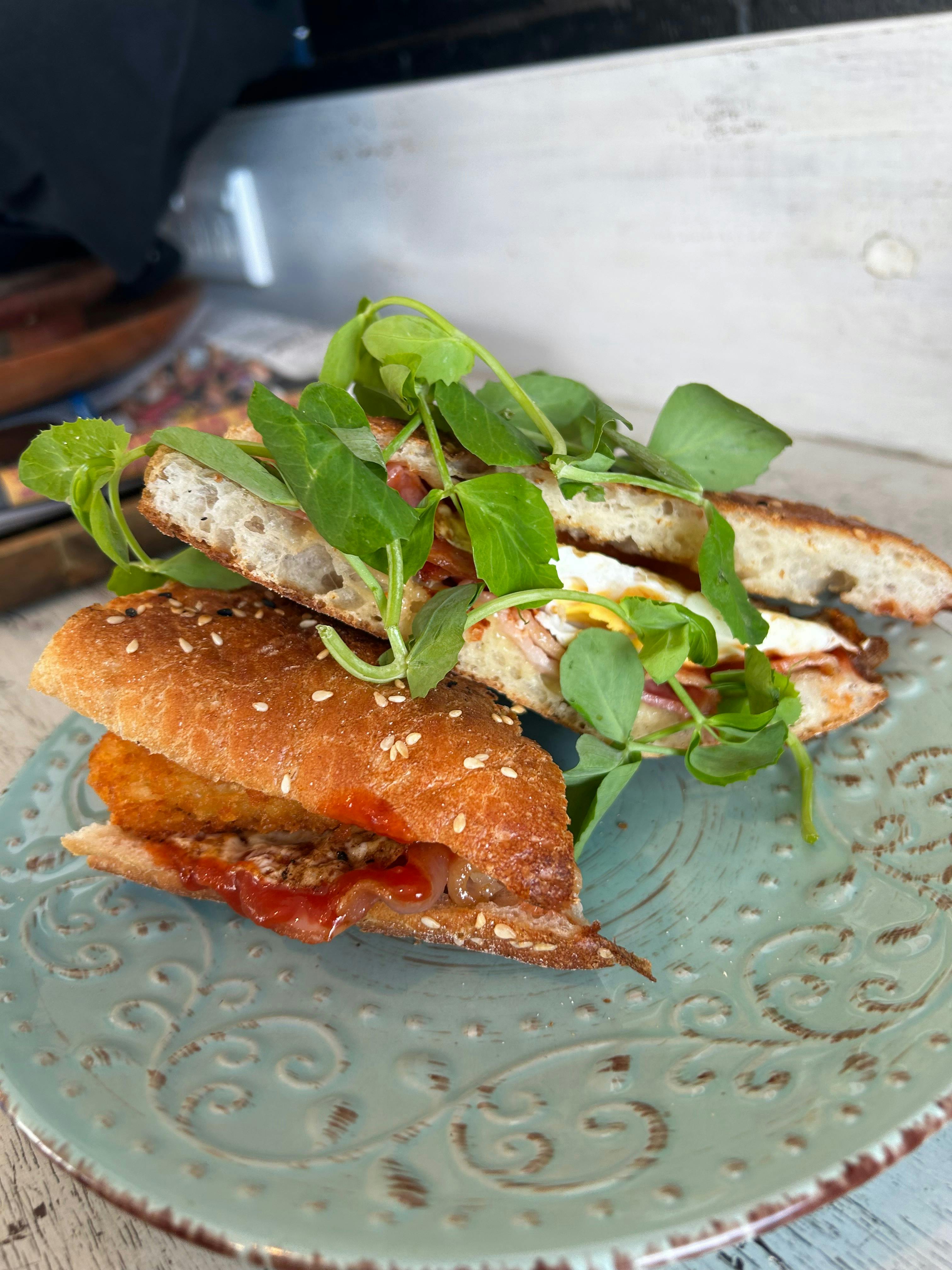 Bacon & Egg Turkish Sandwich