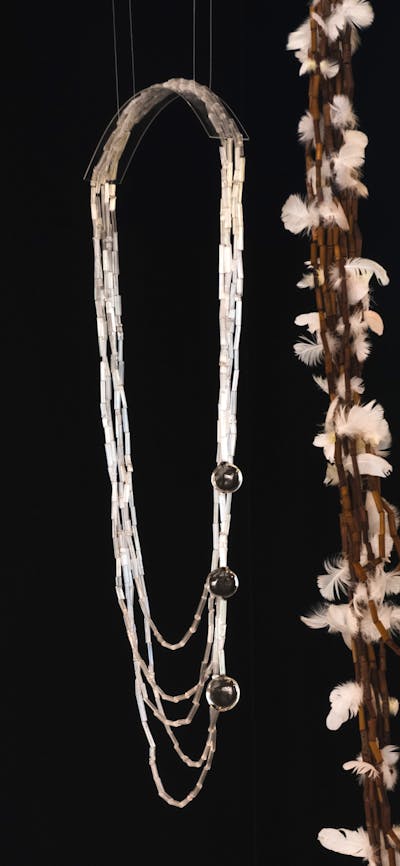 Detail of Maree Clark Necklace showing beads