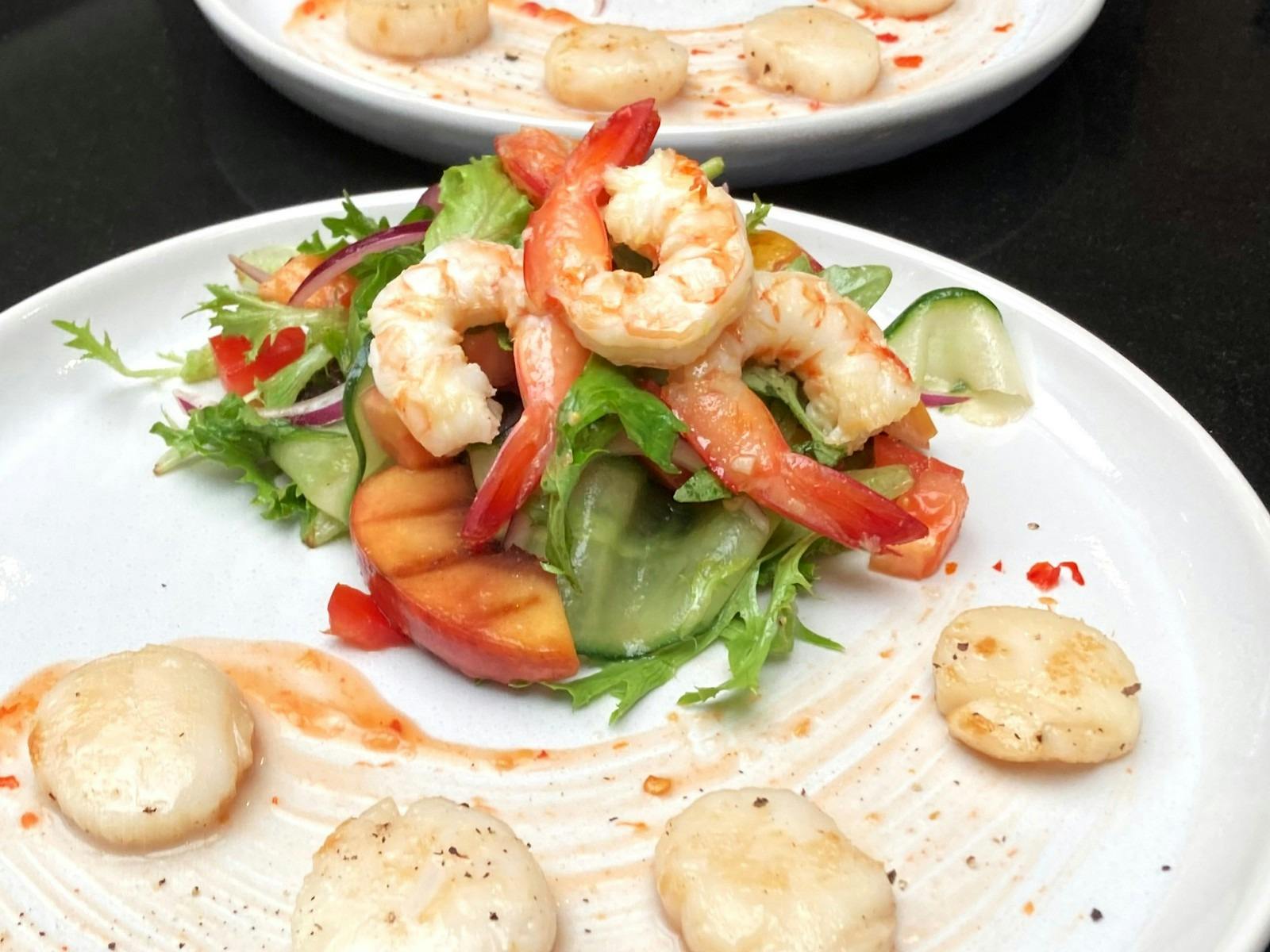 La Mar - chef prepared meals; prawns and scallops