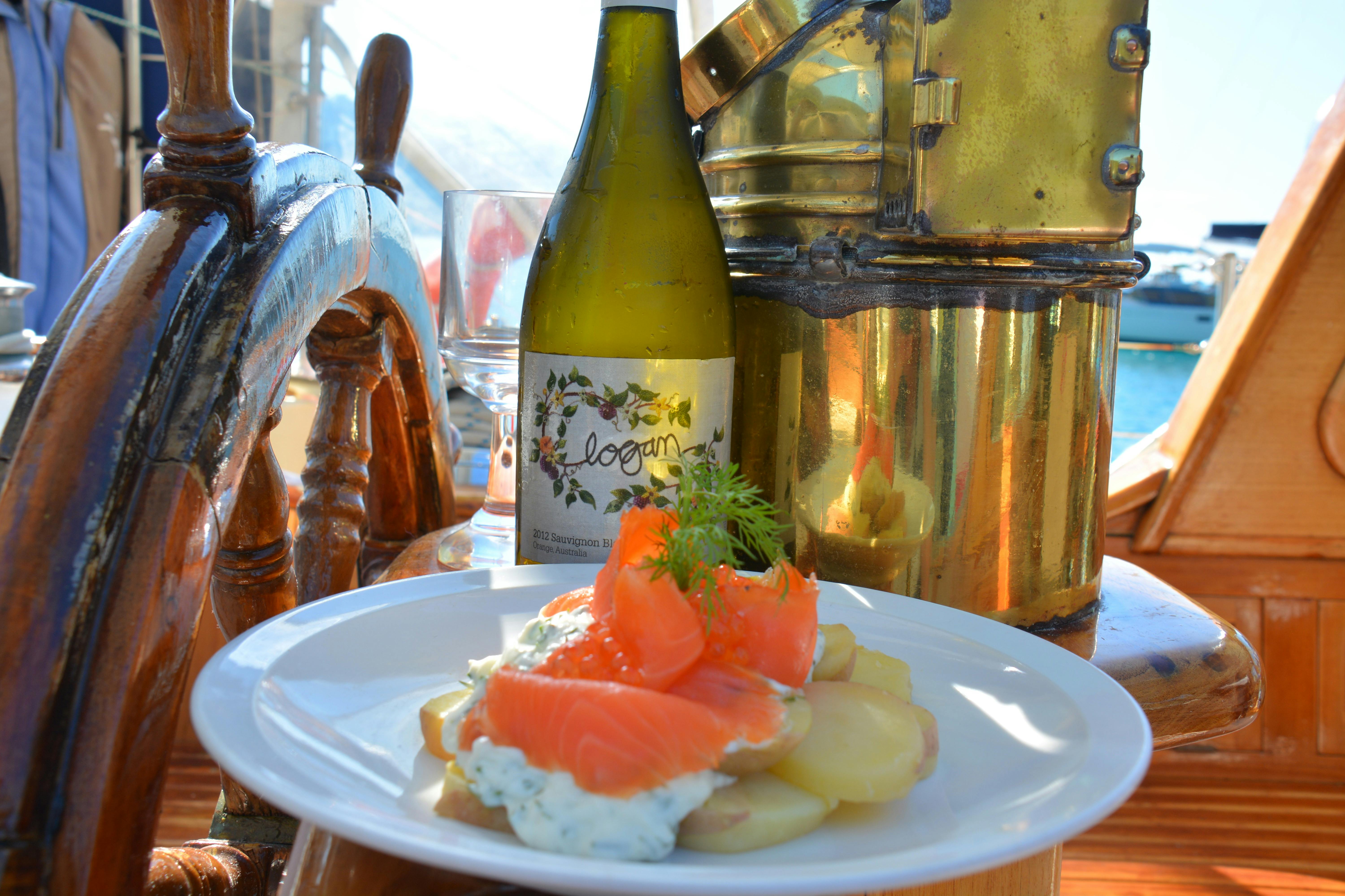 Marinated Ocean Trout with Kipfler potatoes and Salmon caviar