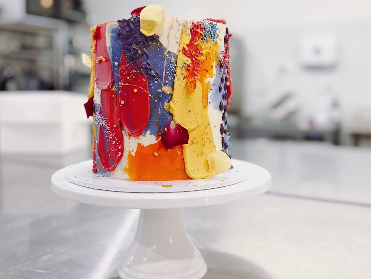 colourful abstract buttercream birthday cake cakes by drew
