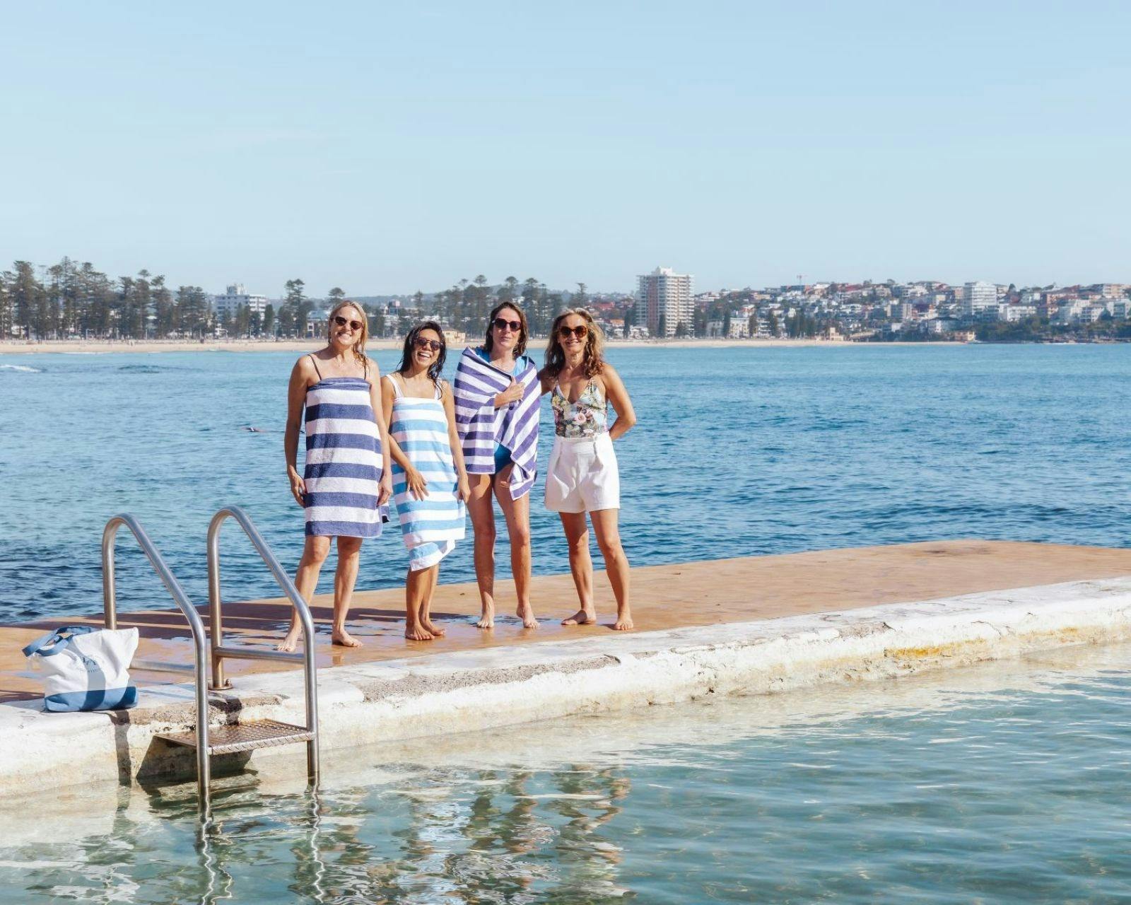 swimmers in ocean pool northern beaches