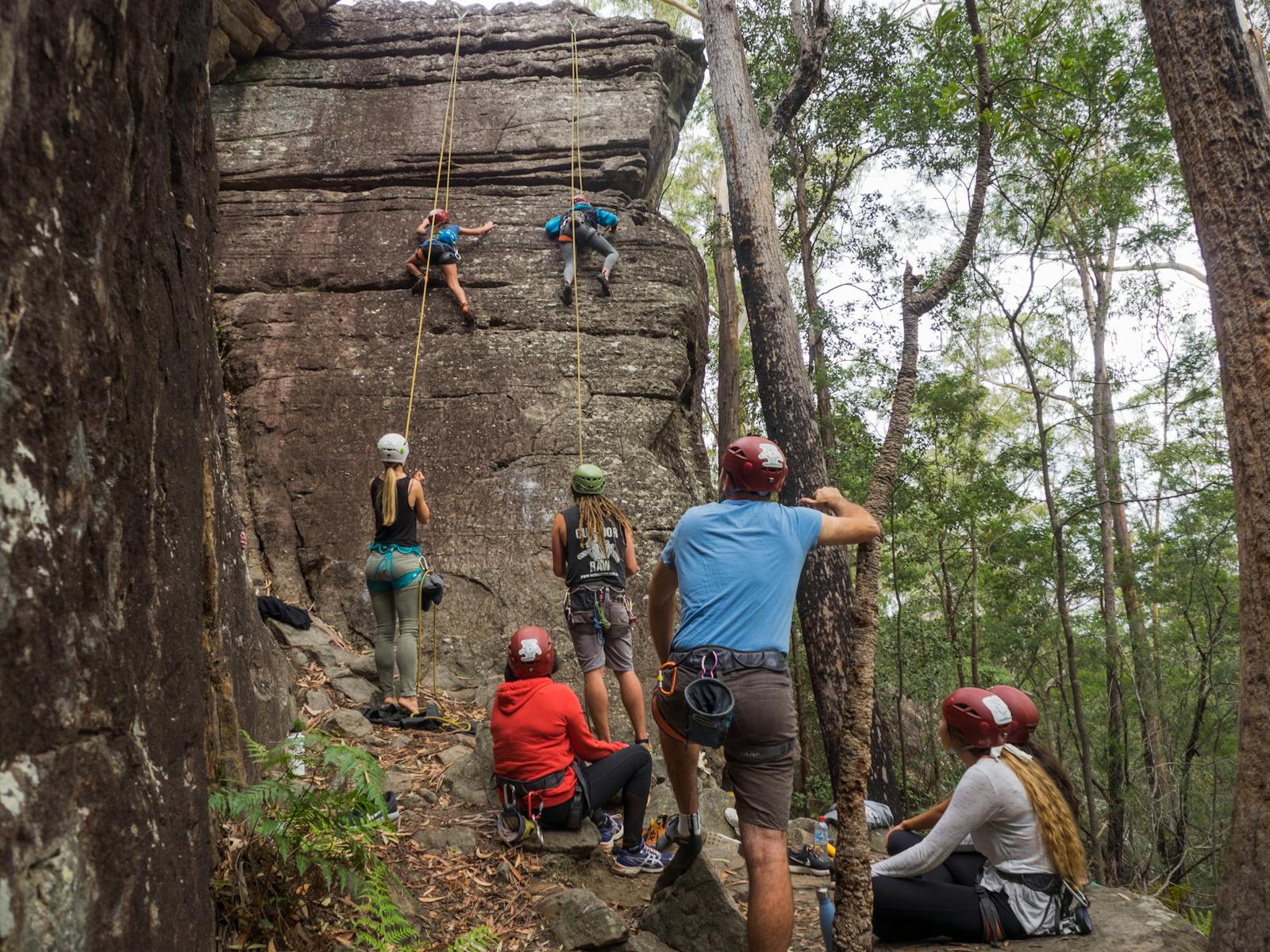 Family fun Rock climbing abseiling adventure
