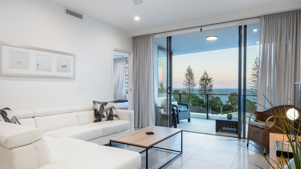 Living area example with ocean view