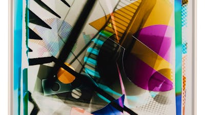 colour photograph of shapes forming an abstract pattern