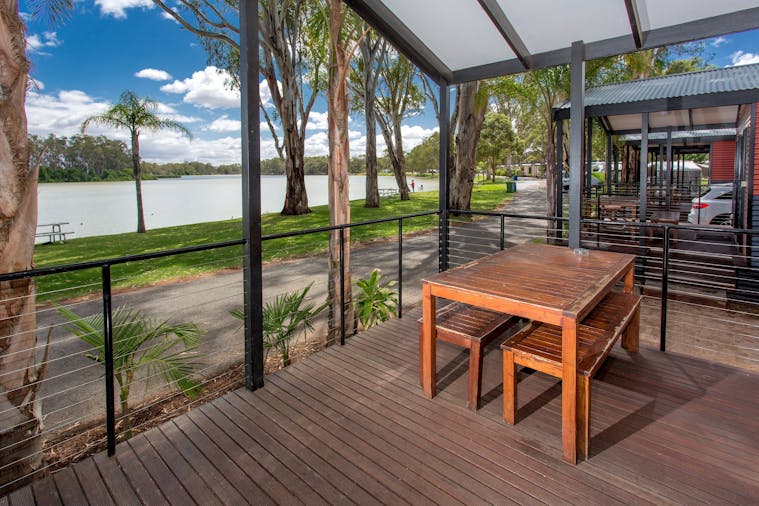 Two Bedroom Riverfront Villa accommodates up to 5 people