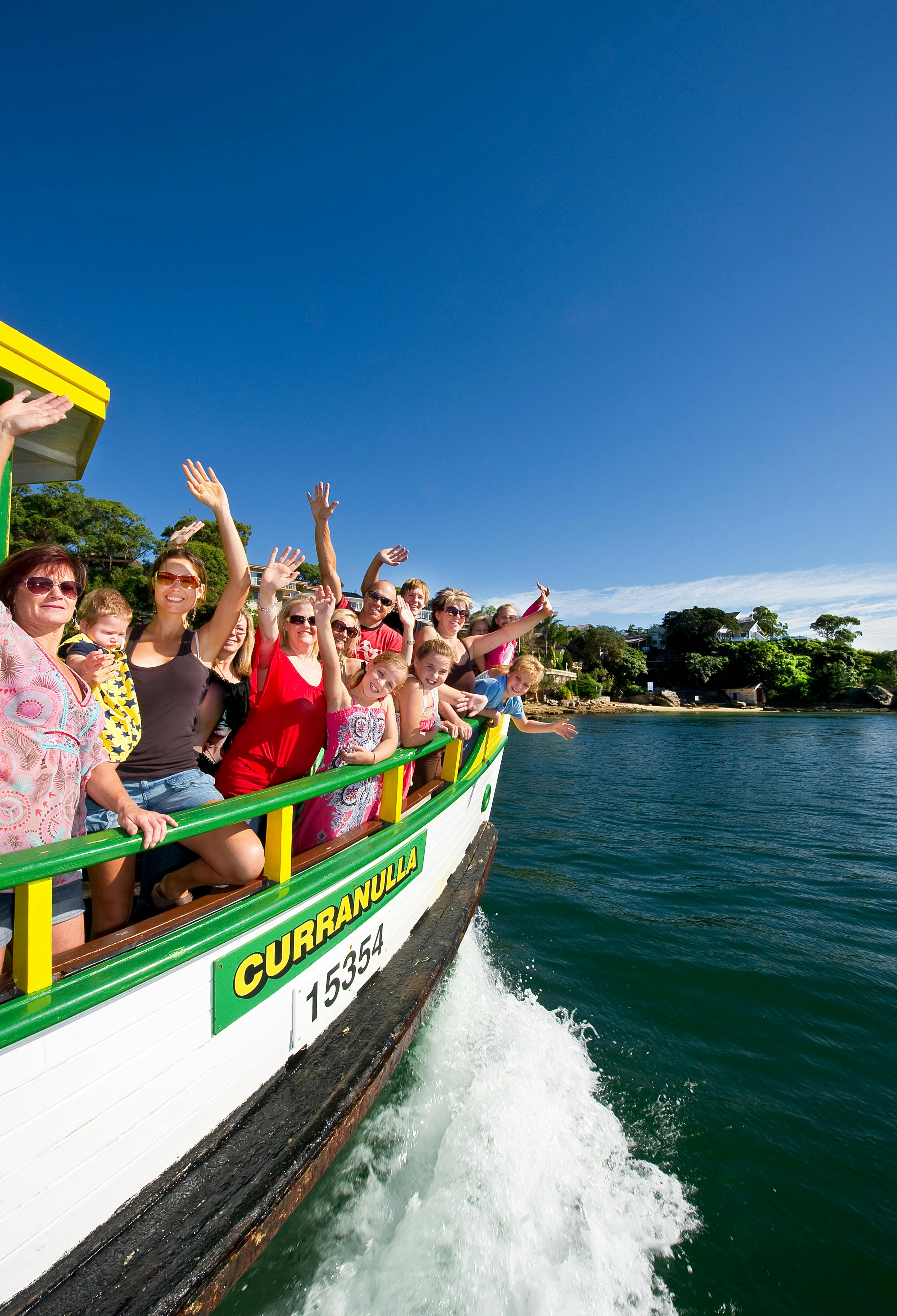 Passengers aboard the MV Curranulla
