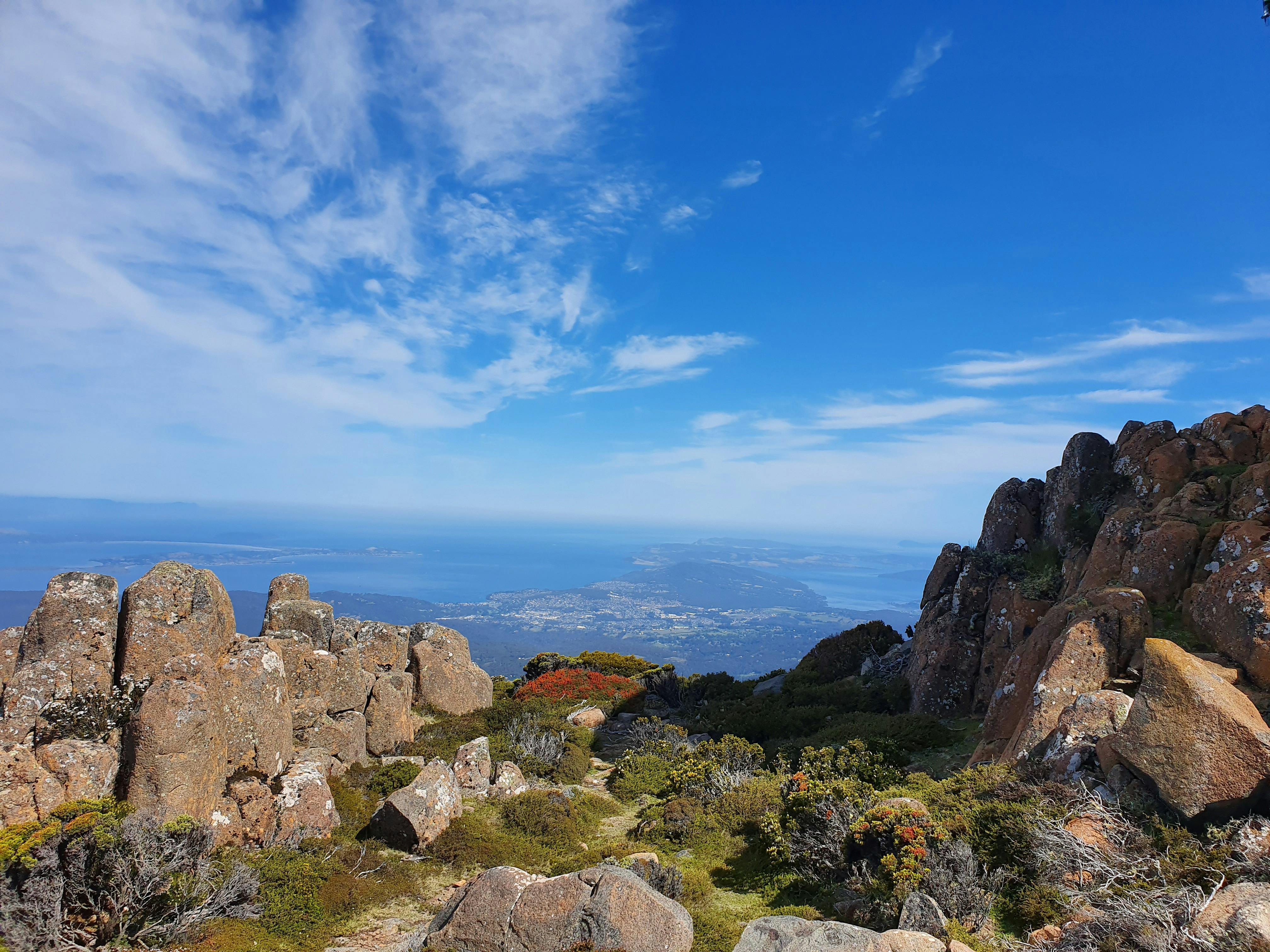 From Summit of Mt Wellington Arrival