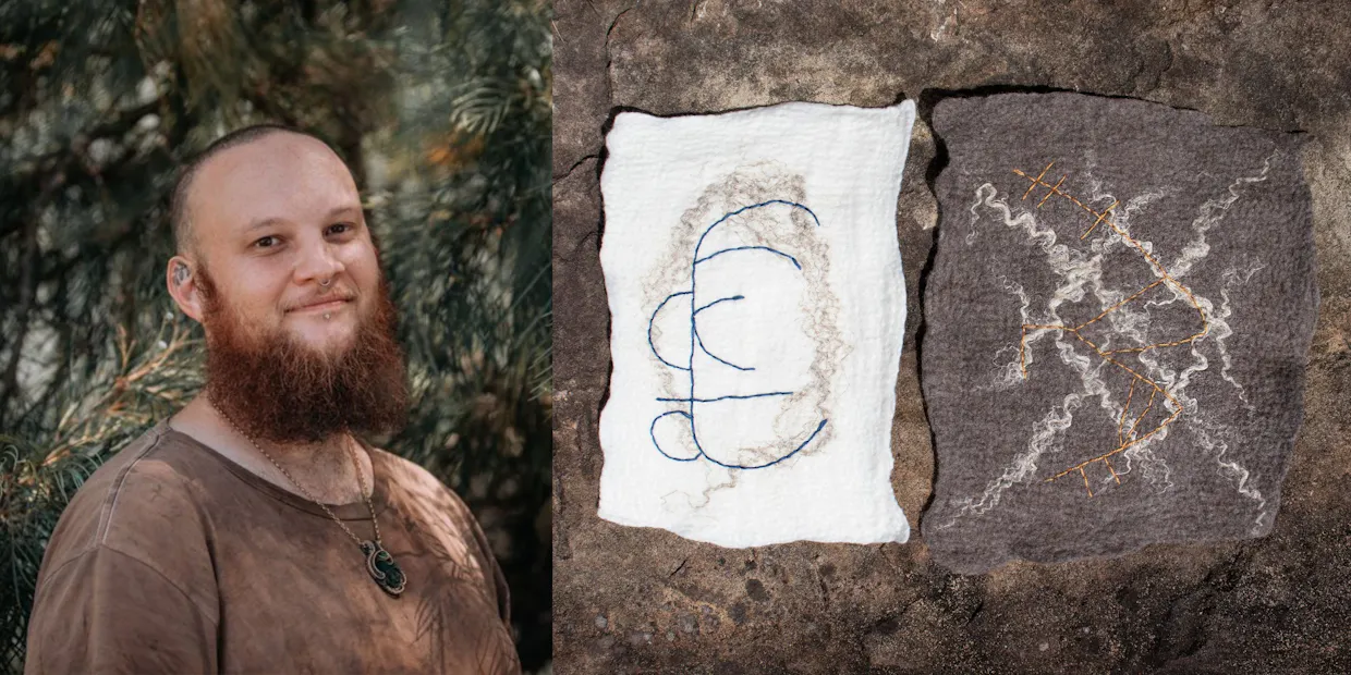 Natural felt making and artist yarn with Norton Fredericks