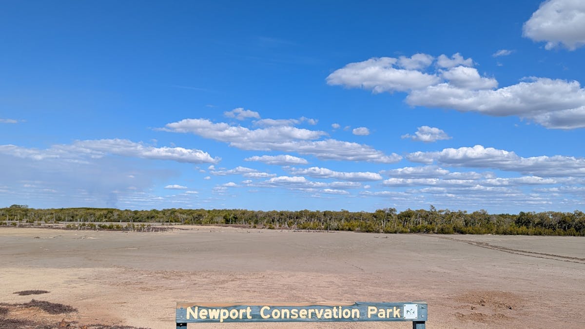 St Lawrence Meatworks site - Newport Conservation sign