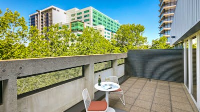Executive balcony overlooking City Walk