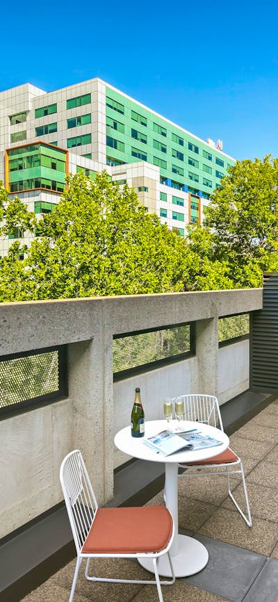 Executive balcony overlooking City Walk