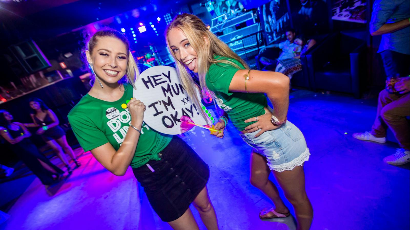 Staff are ready to have fun - Down Under Party Tour