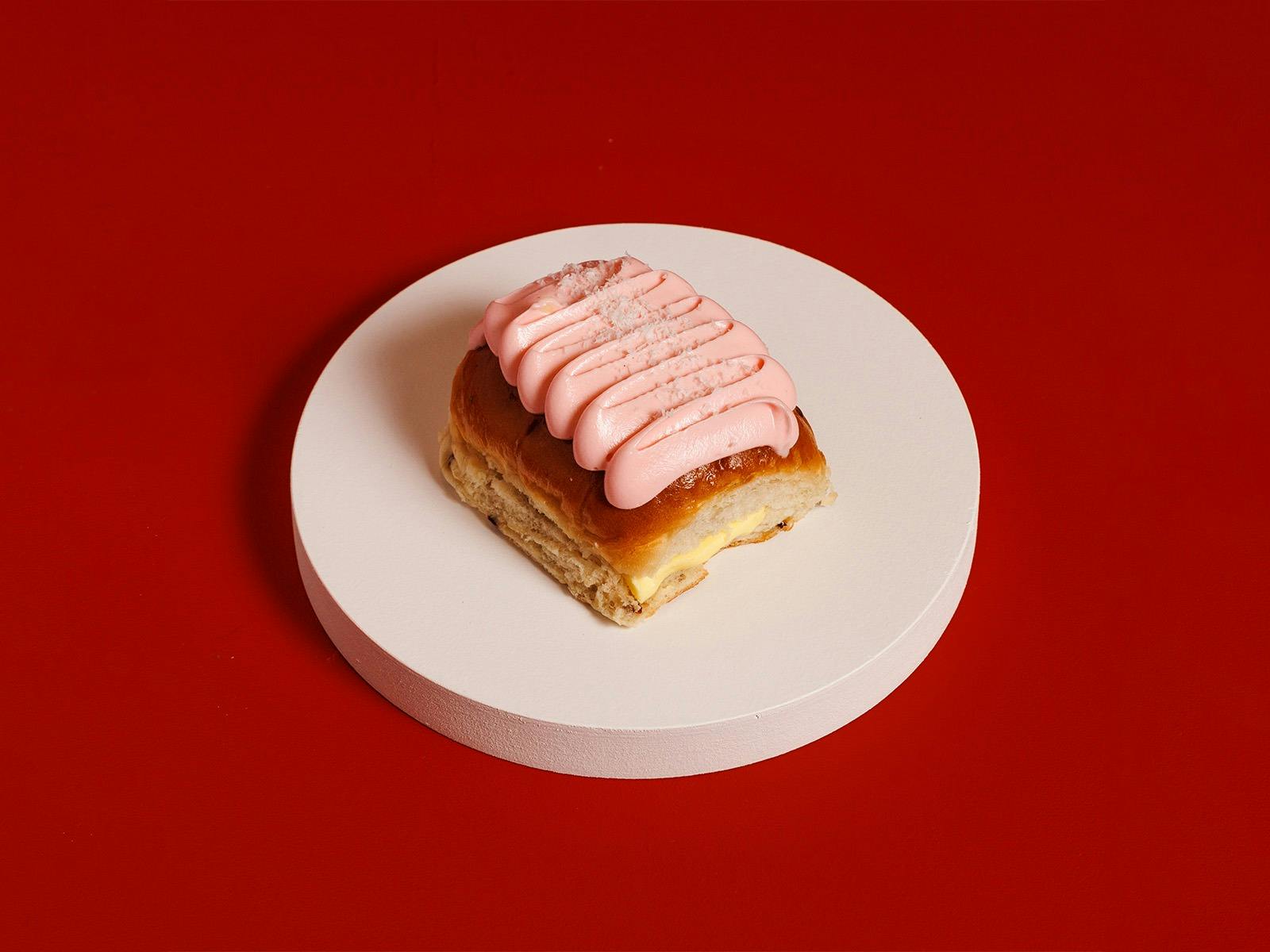 Humble finger bun on a plate