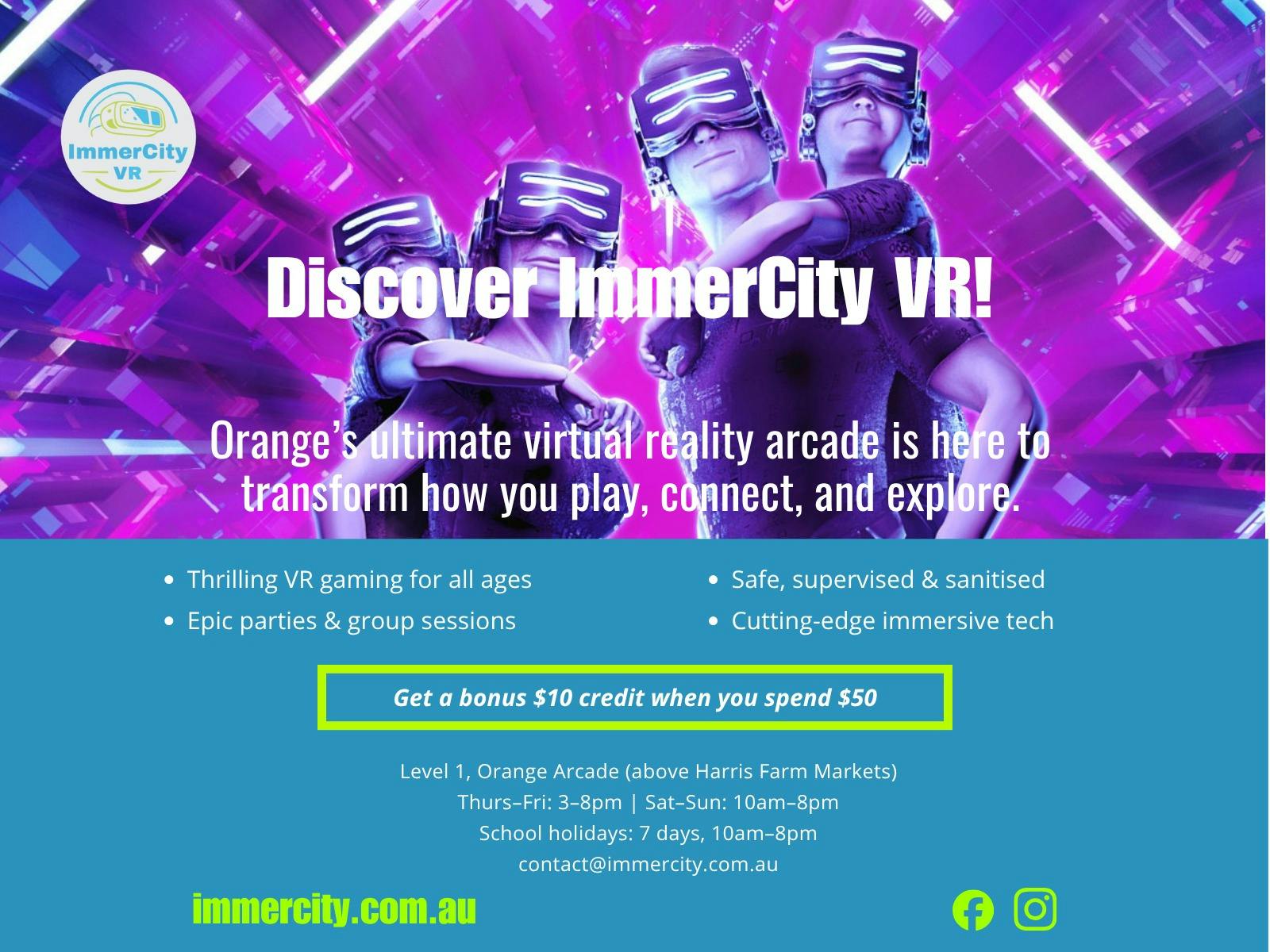 Get $10 bonus game credit for every $50 spent in the Immersion Zone.