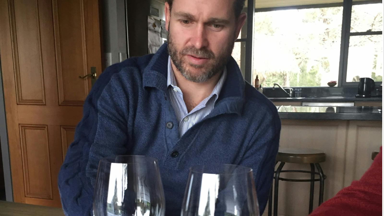 Tasting Chardonnay from one of the earliest vineyards