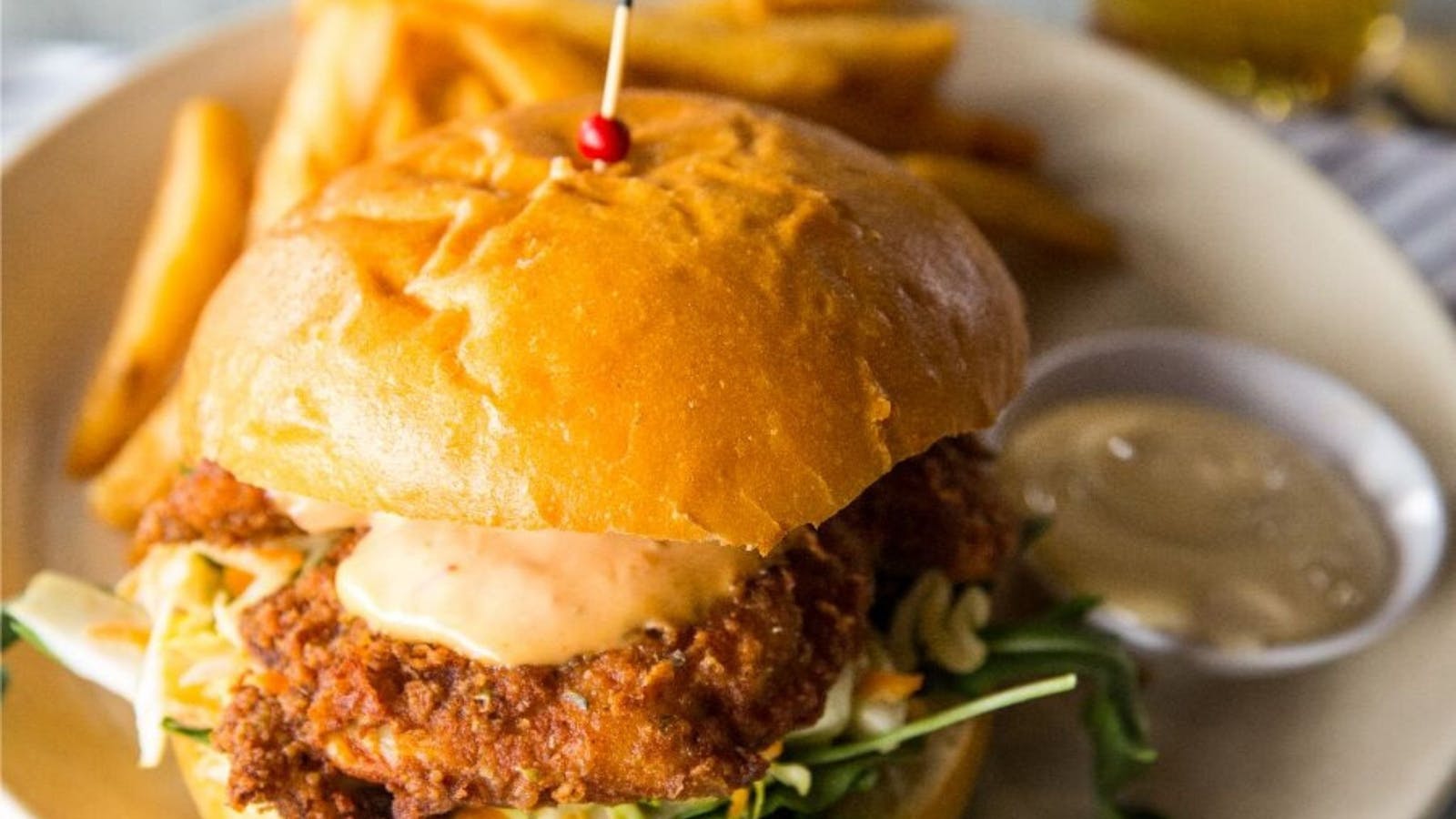 Southern fried chicken burger