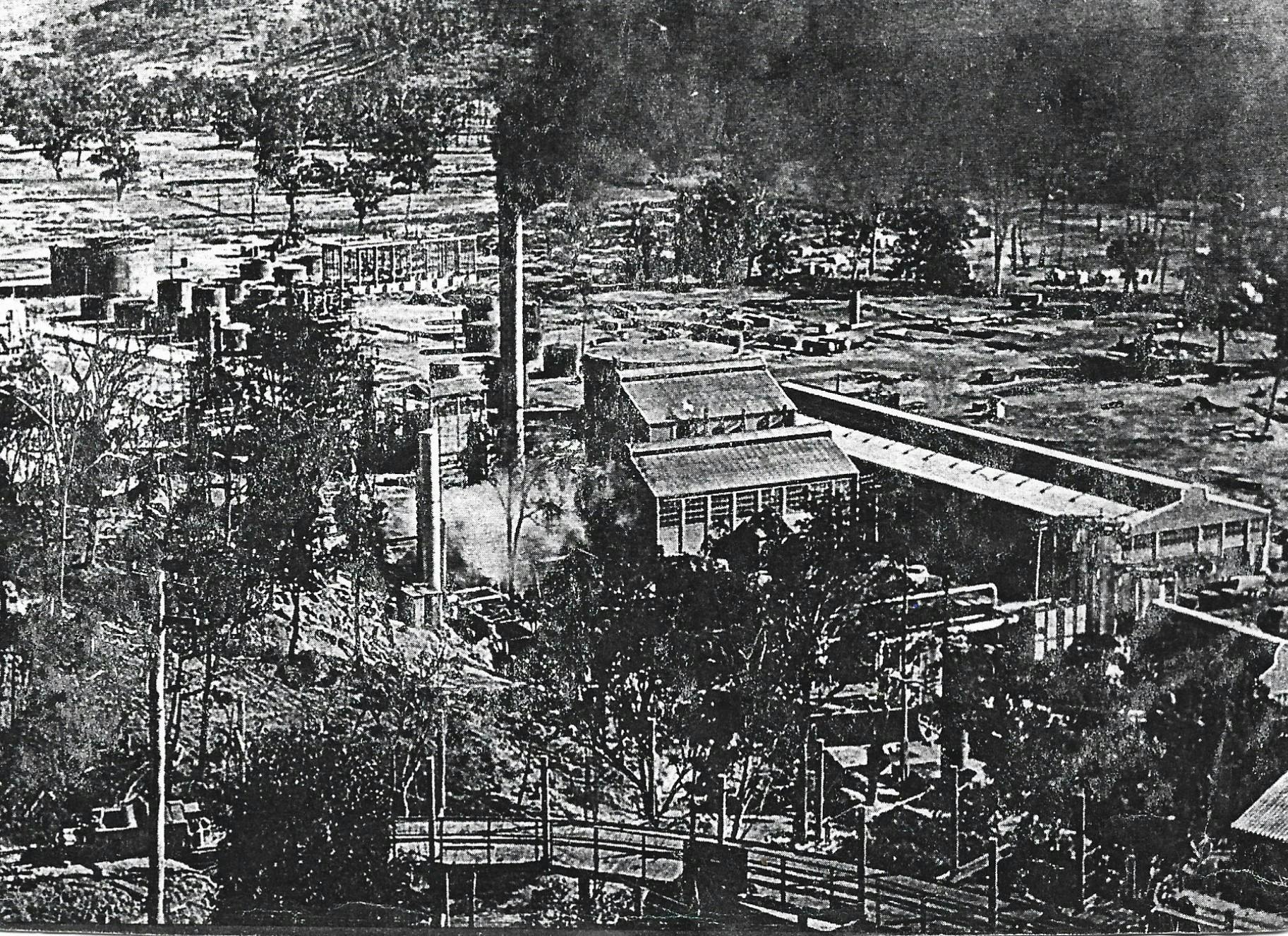 Overlooking the Glen Davis shale works during the 1940’s, taken from MP1 at Glen Davis, NSW.