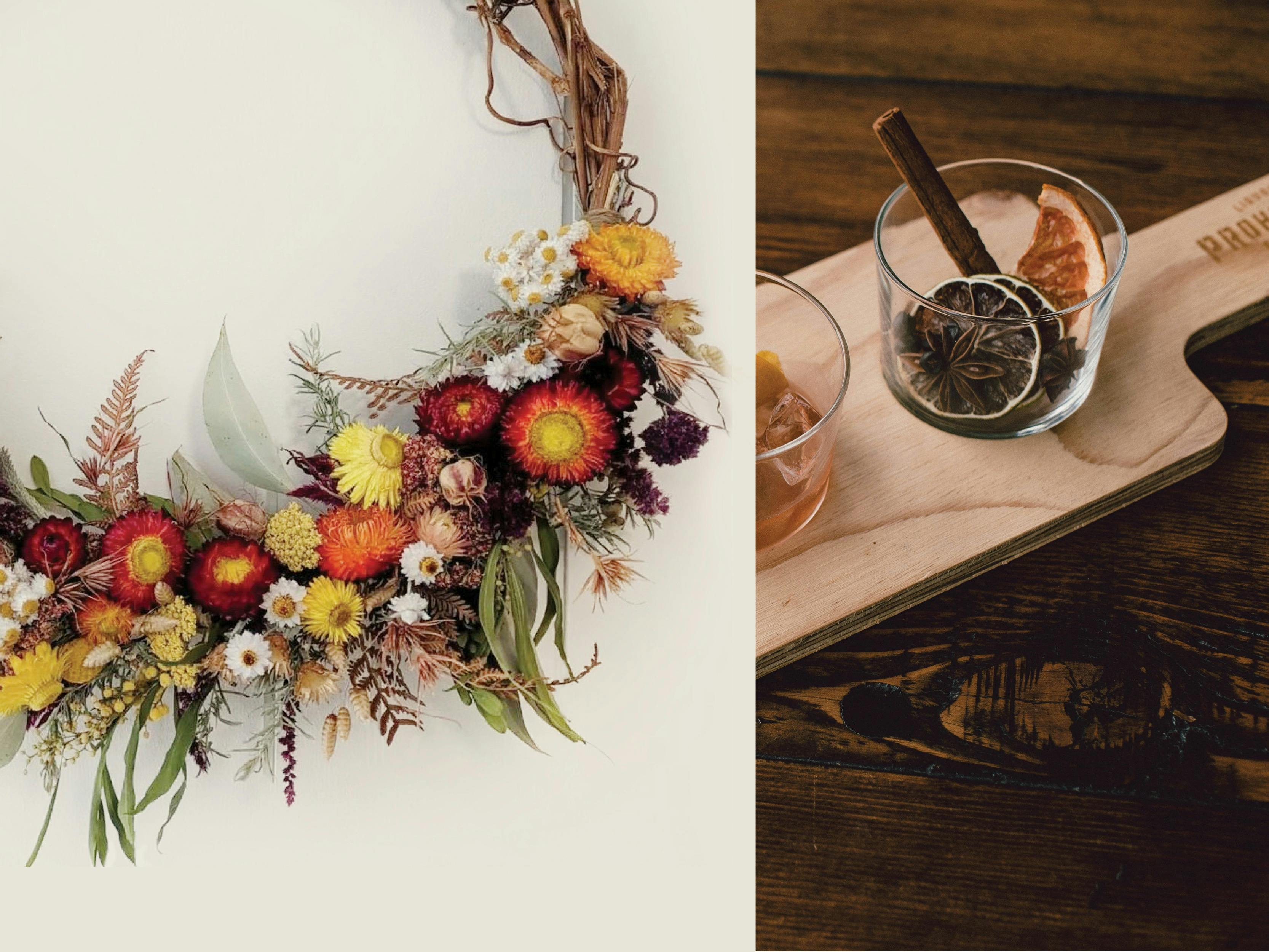 wreath and flight