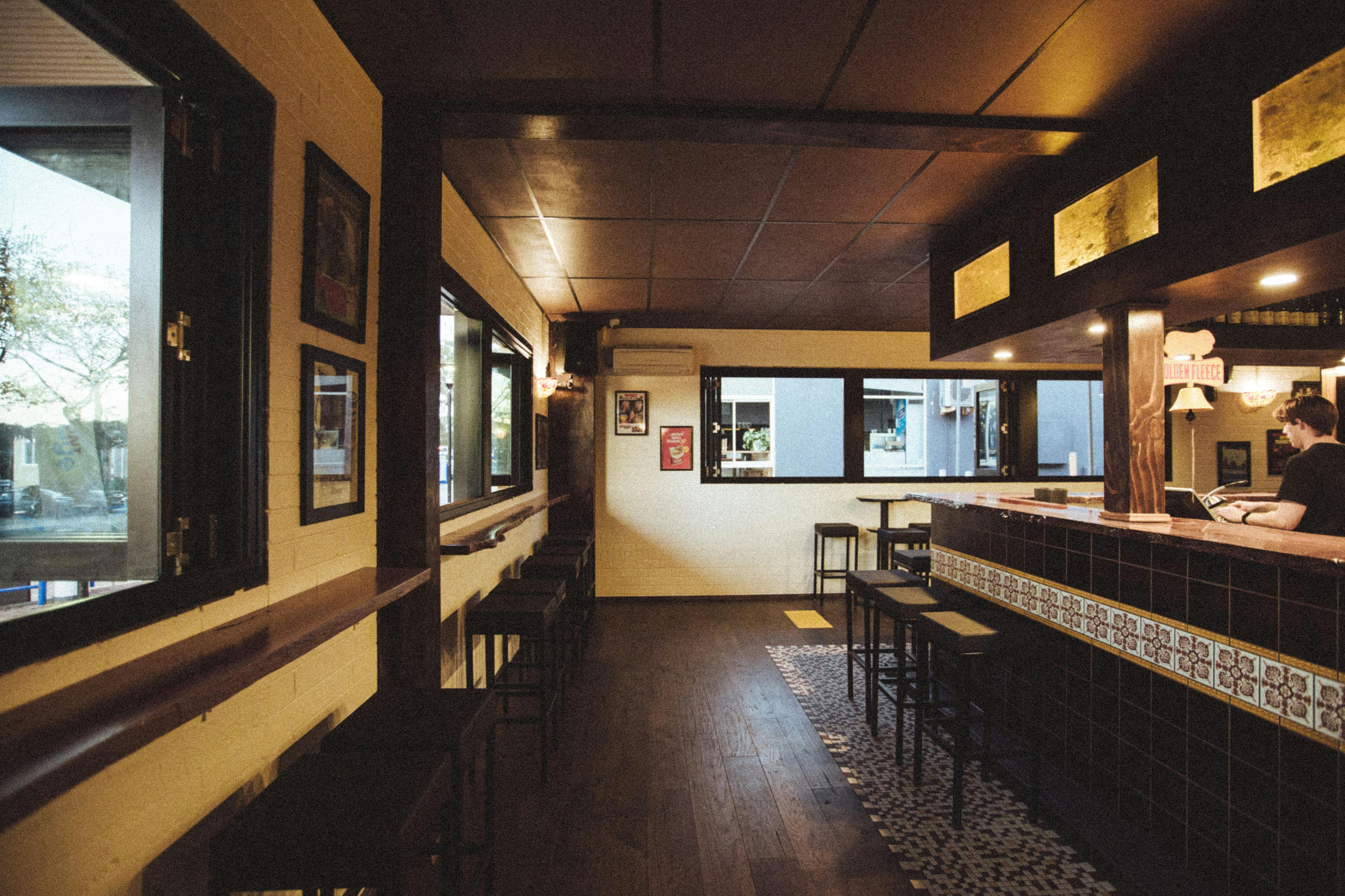 Empty interior at Bud's Tavern
