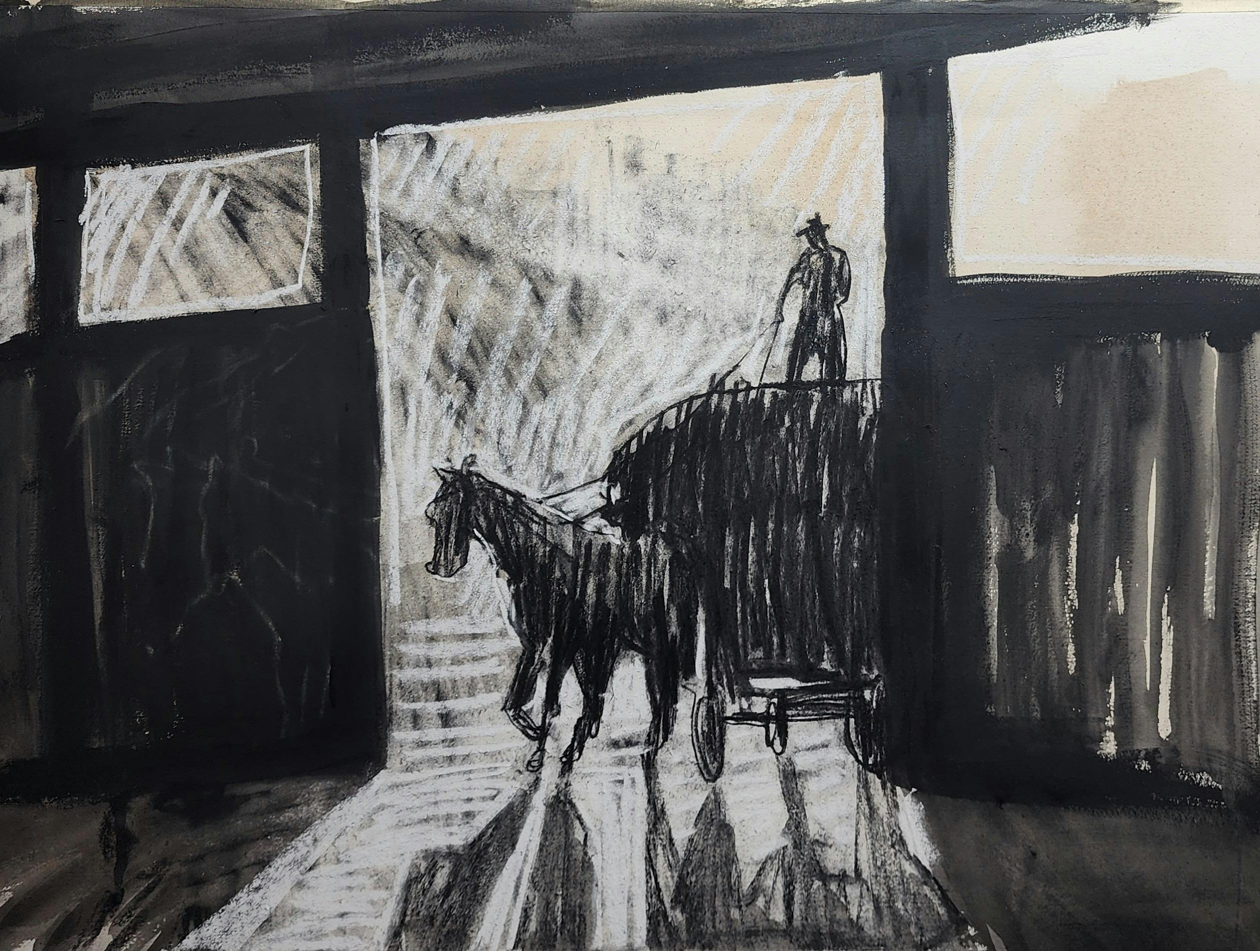 A drawing of Blacket Barn by Todd Fuller