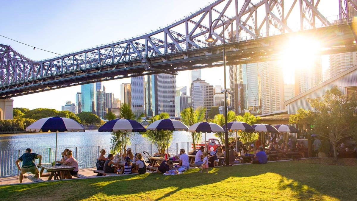 Howard Smith Wharves beneath the Story Bridge