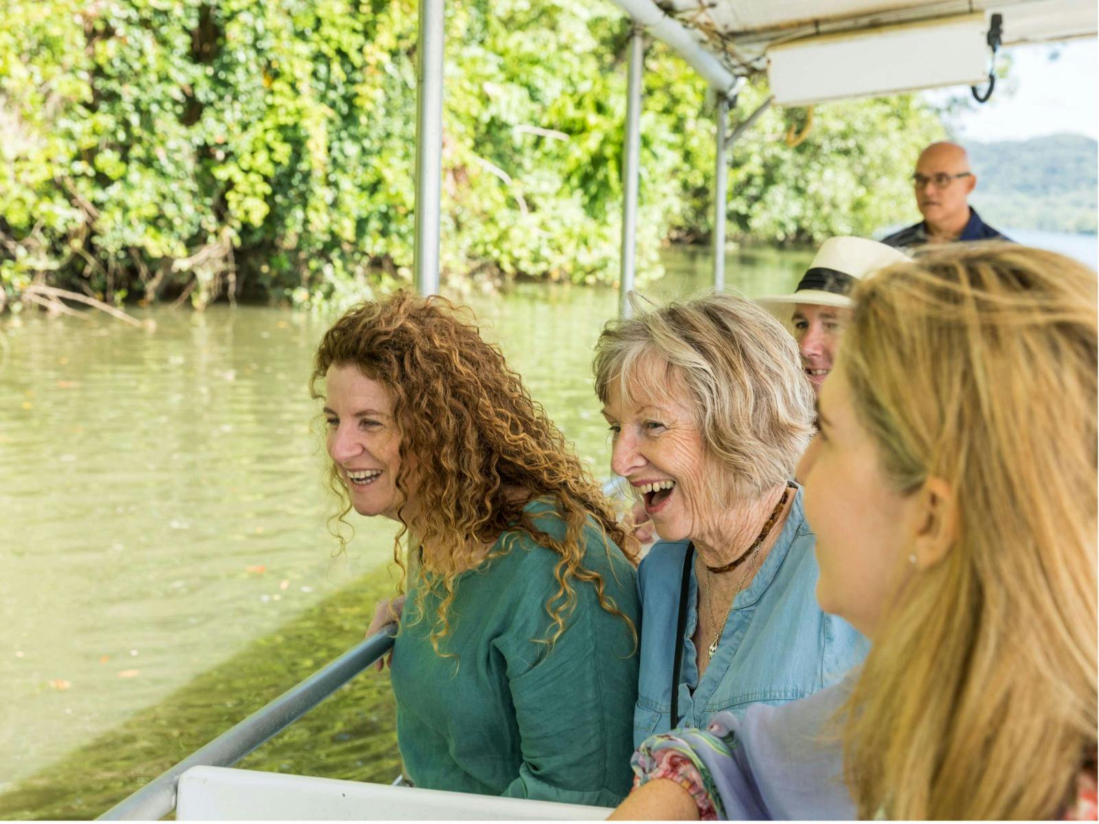 Spotting crocodiles on the Daintree River