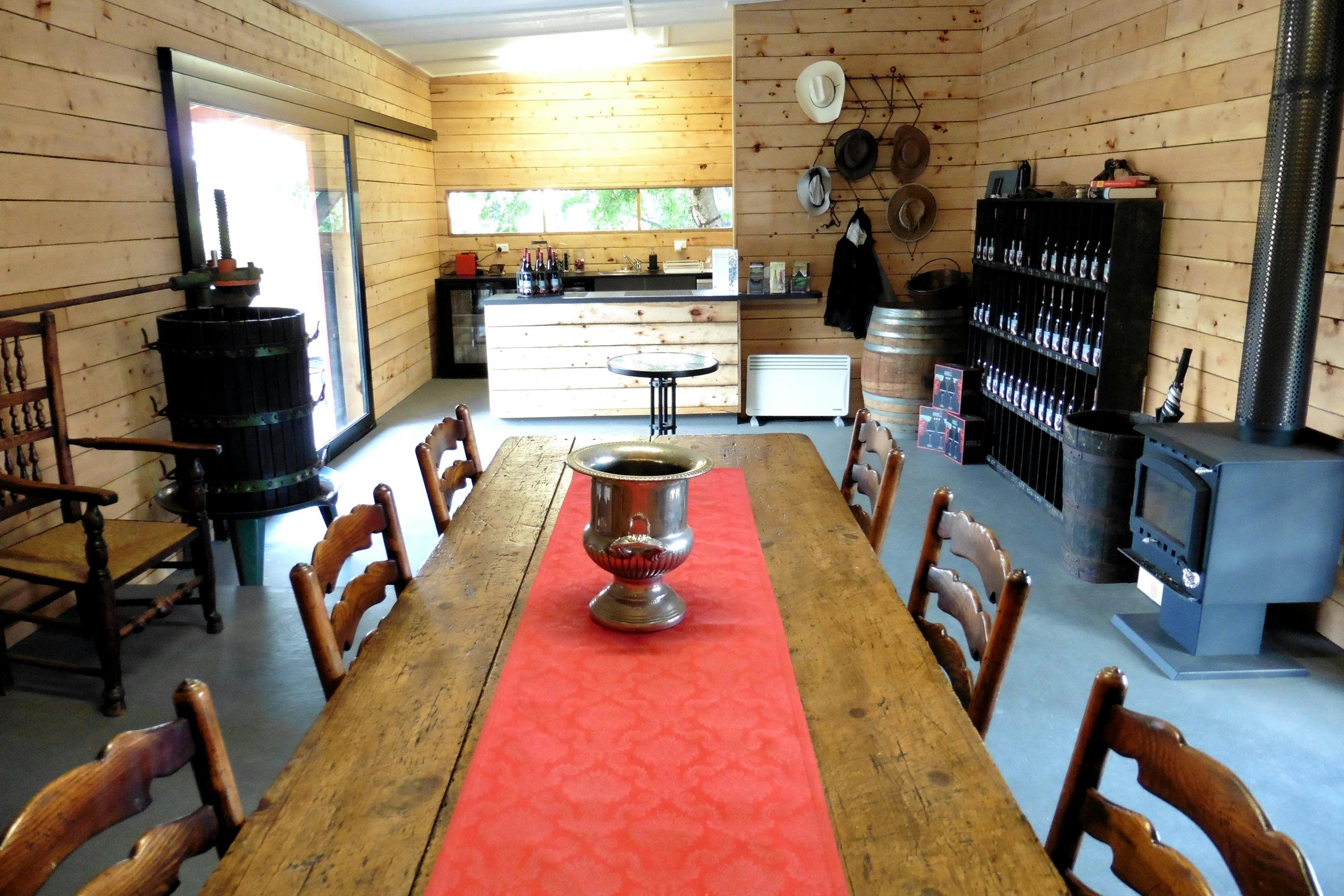 Inside the cozy cellar