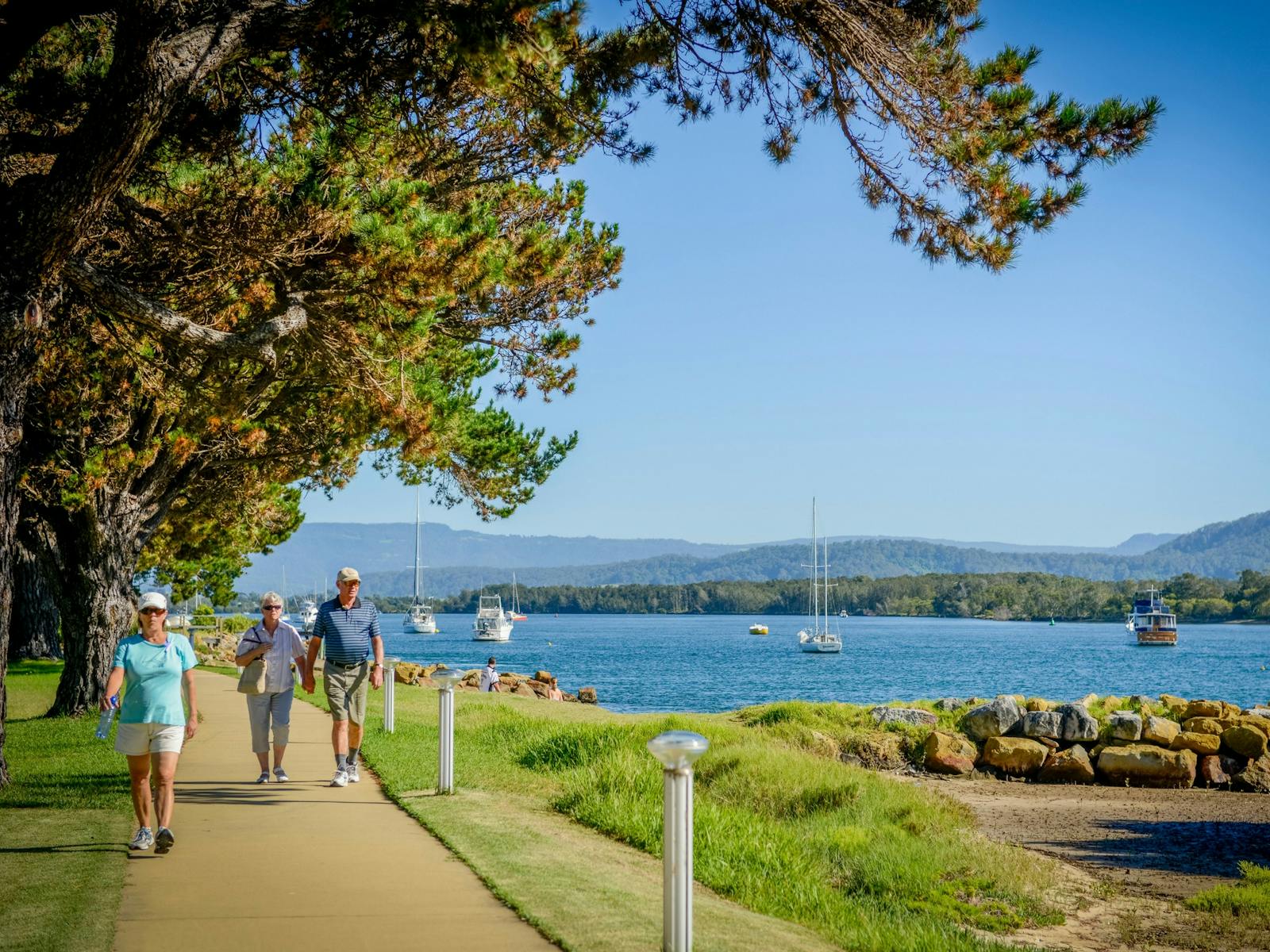 Explore the river bank on the accessible pathway at Greenwell Point, home of oysters and seafood!