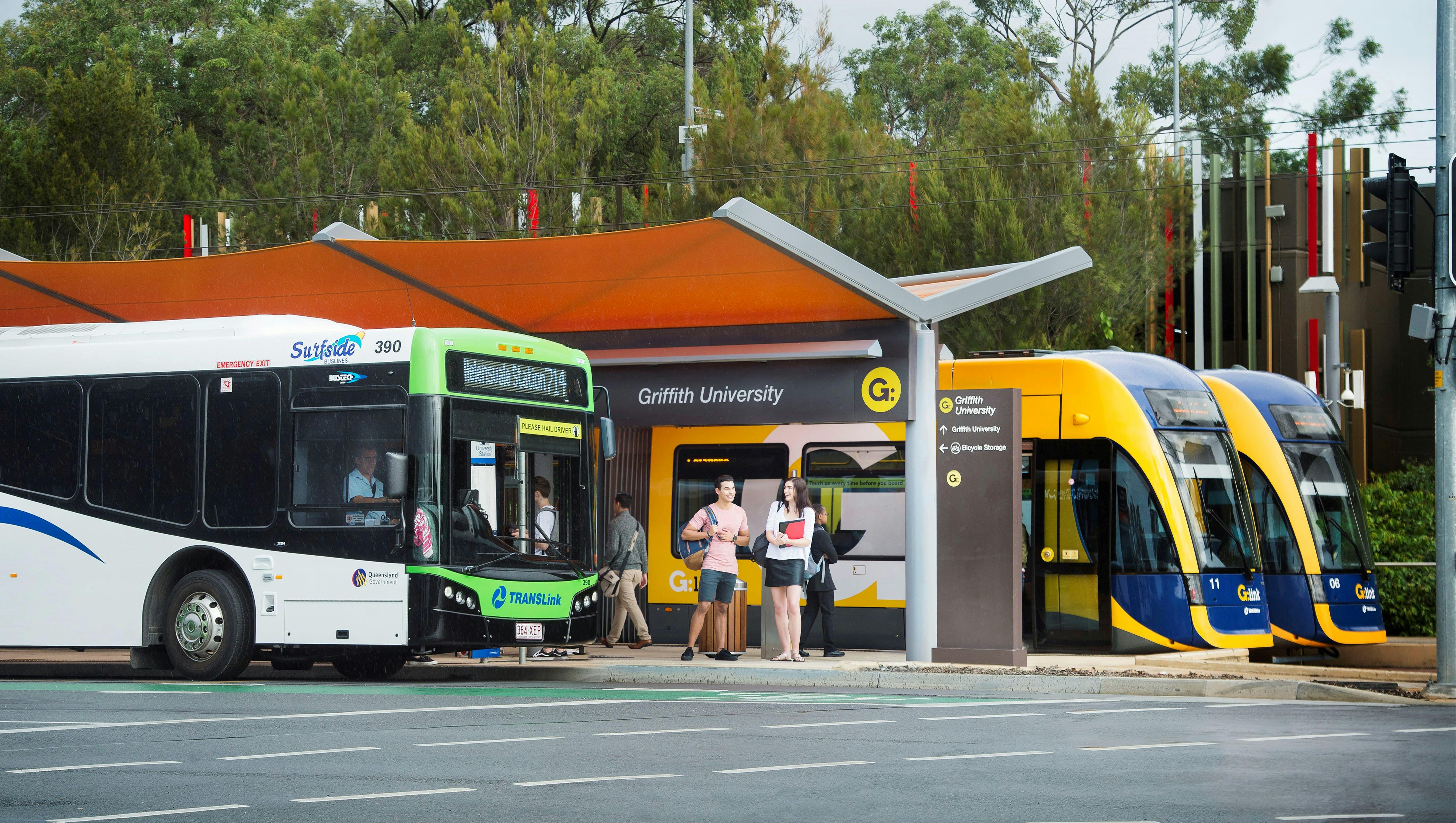 Griffith University Bus/Tram stations