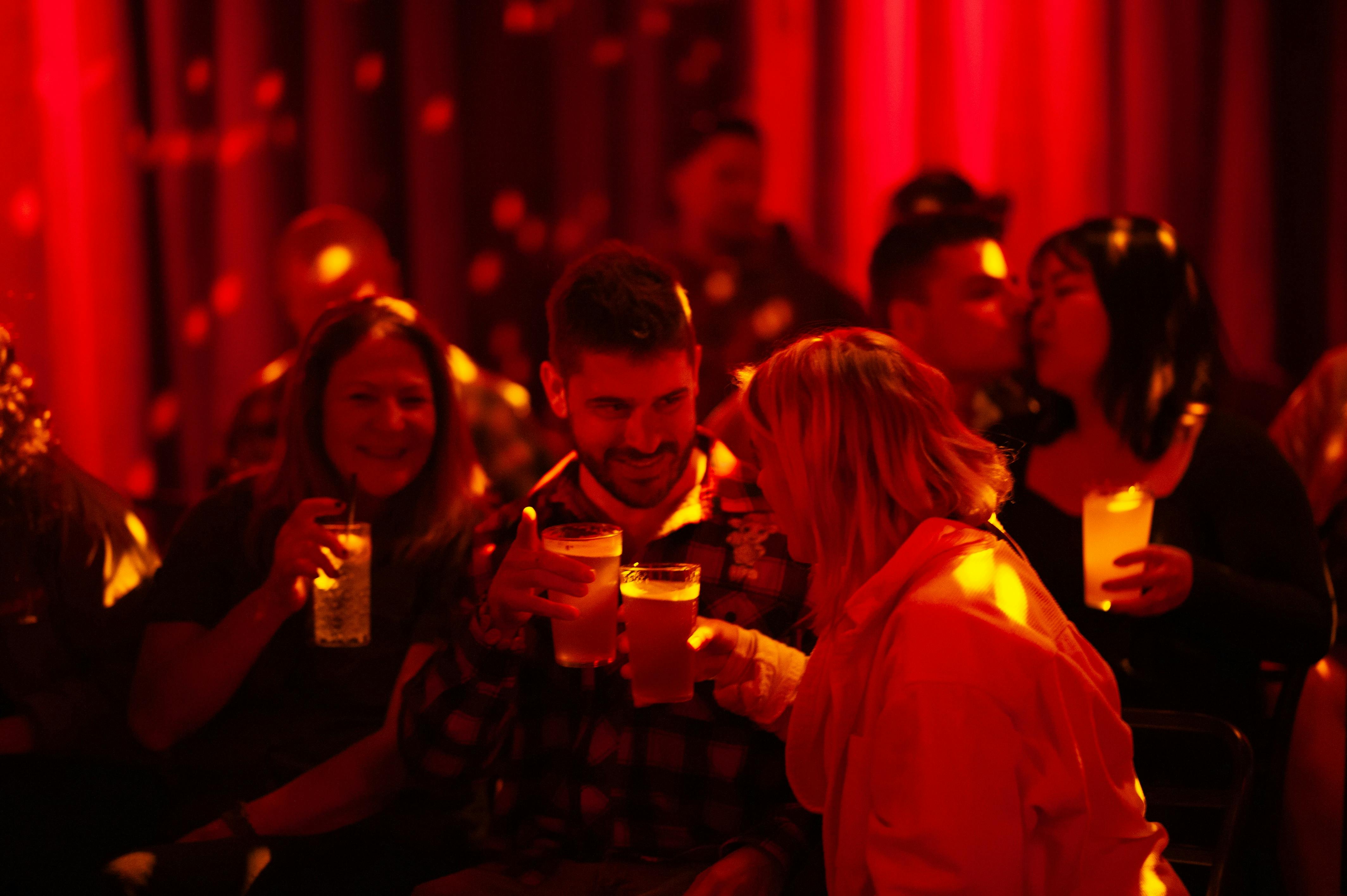 Enjoy a few drinks at our club bar before the one hour comedy show