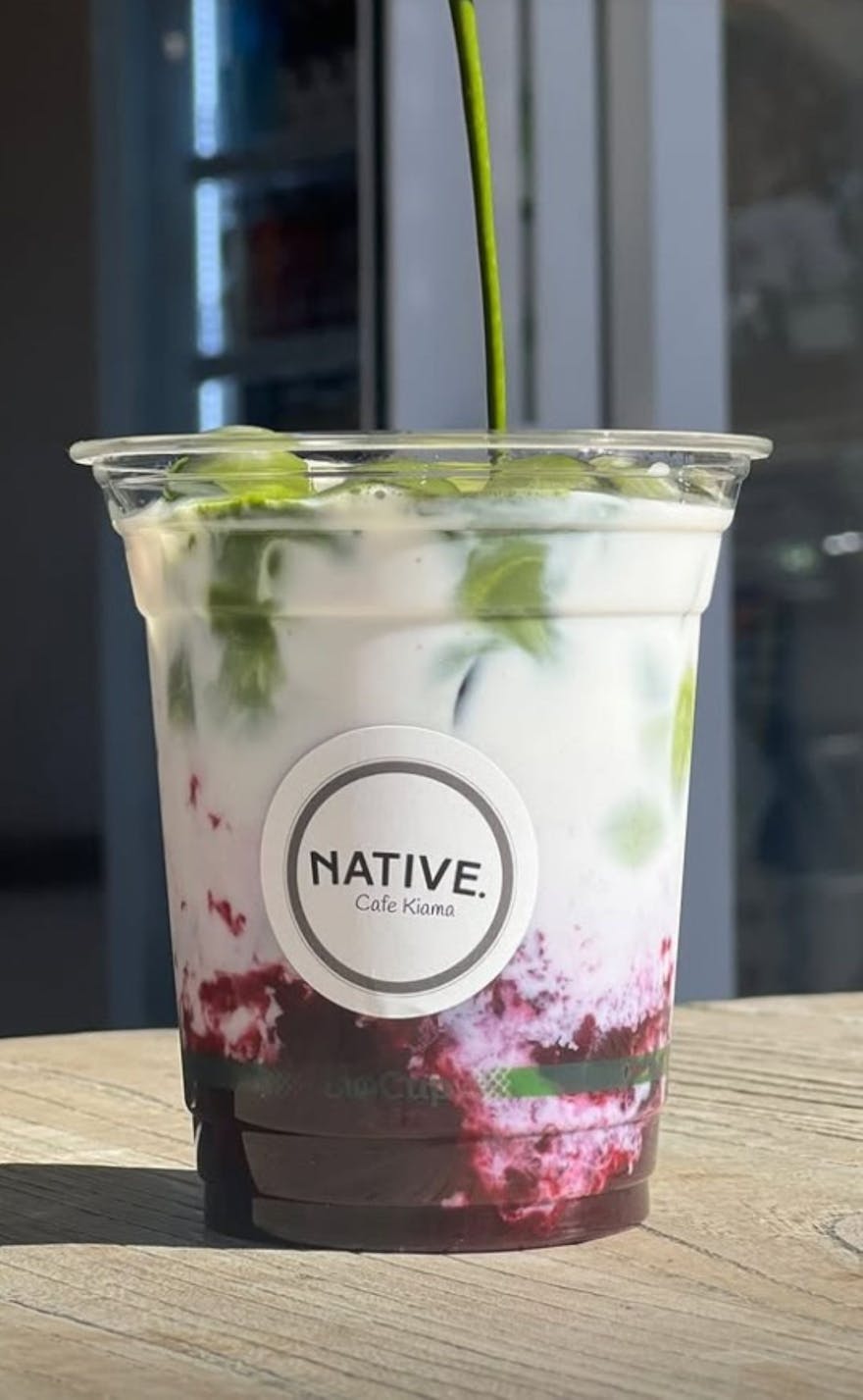Art, Matcha, Watercolour, Strawberry, Latte, Native Kiama, Cafe